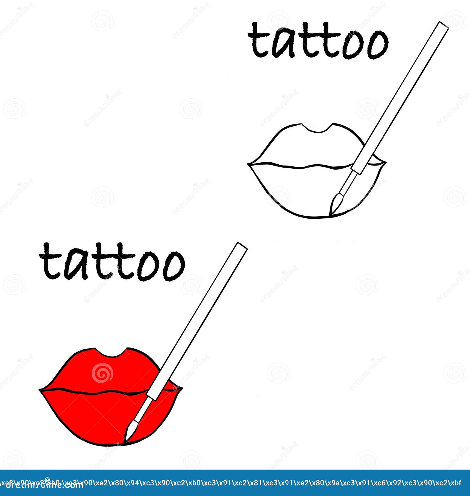 Tattoo Master, Permanent Tattoo Master, Lips Tattoo, Lips Of Different