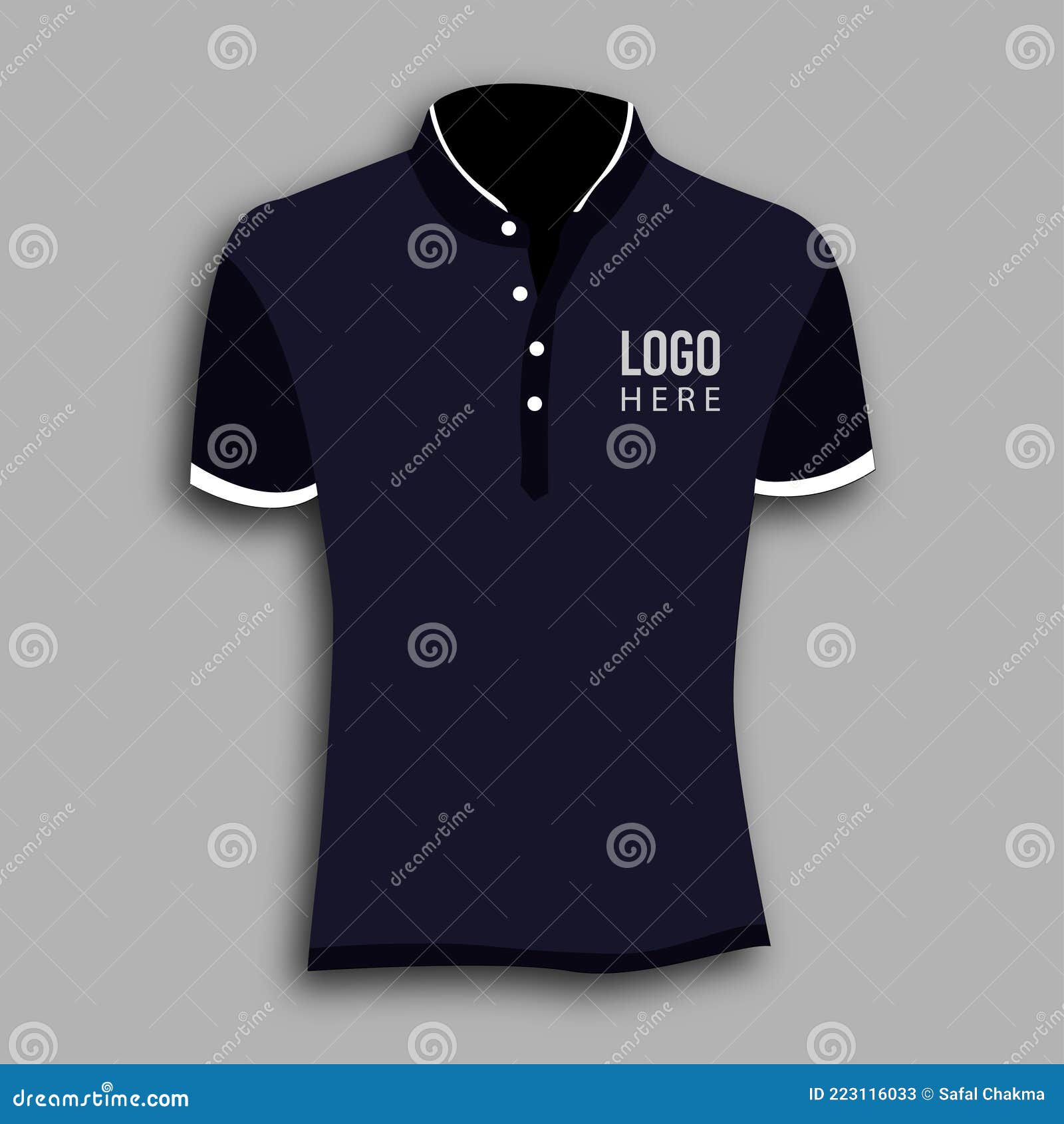 Modern T Shirt for Mockup Adobe Illustrator Stock Vector Illustration