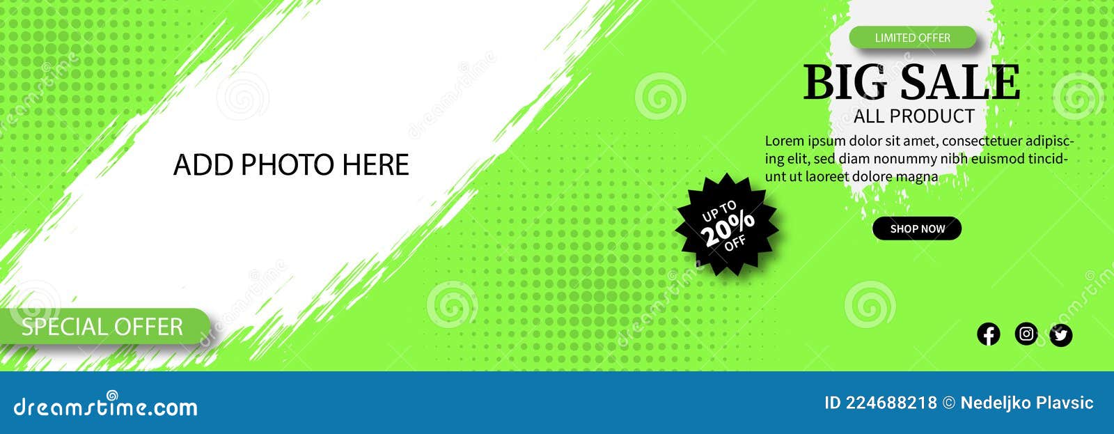 Big Sale  Banner Template Design Stock Vector Illustration of card