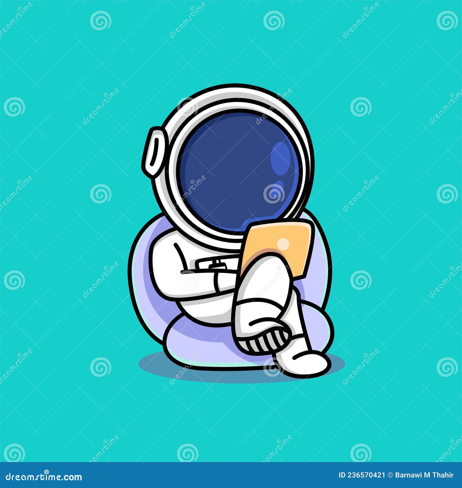 Cute Astronaut Working on Laptop Cartoon Stock Vector - Illustration of character, moon: 236570421 Cute Astronaut Working on Laptop Cartoon Stock Vector - Illustration of character, moon: 236570421