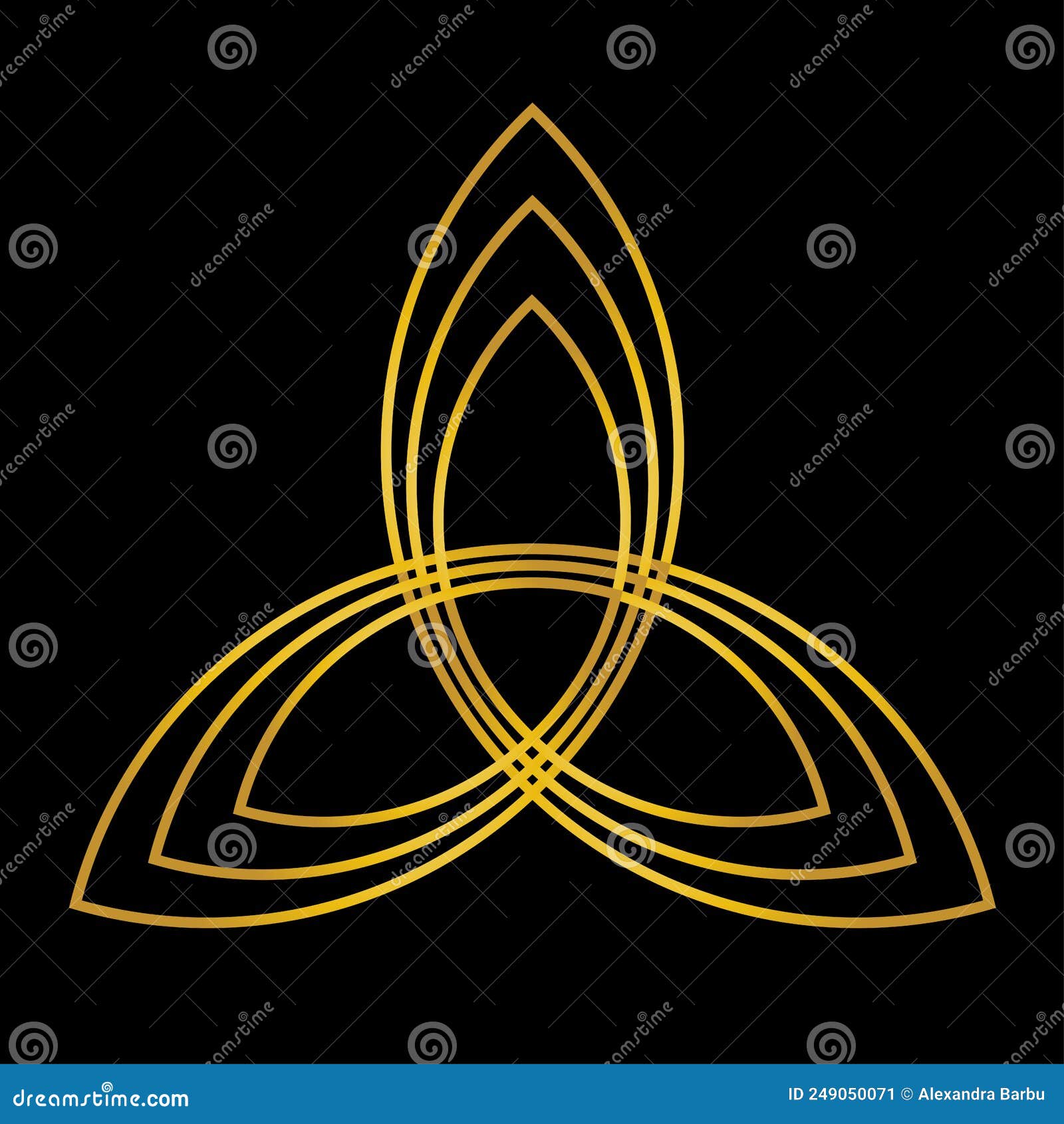 holy trinity, triquetra ,trinity or trefoil knot, celtic  of eternity.