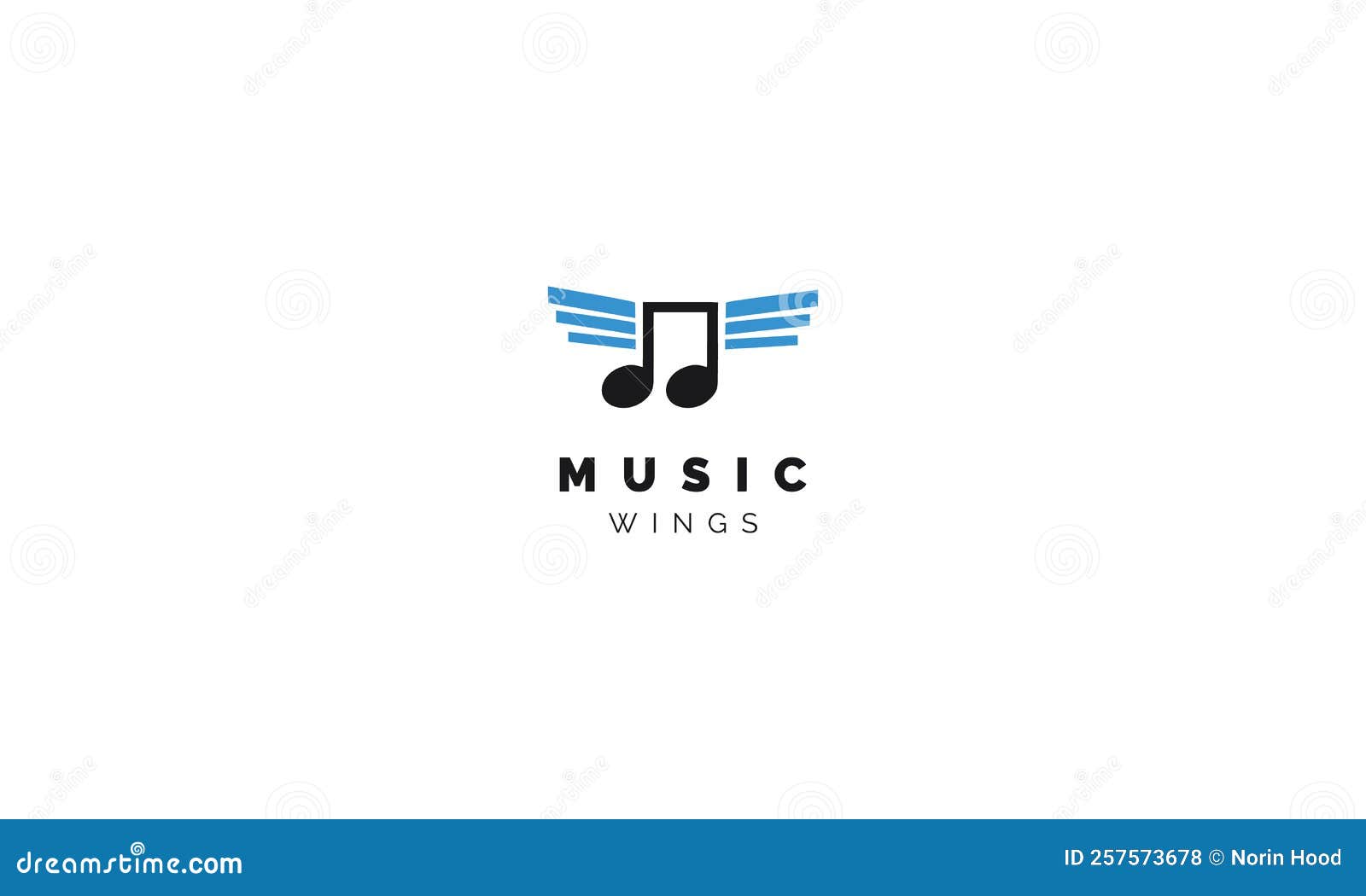 Modern Music Wings Logo Design Stock Illustration Illustration of