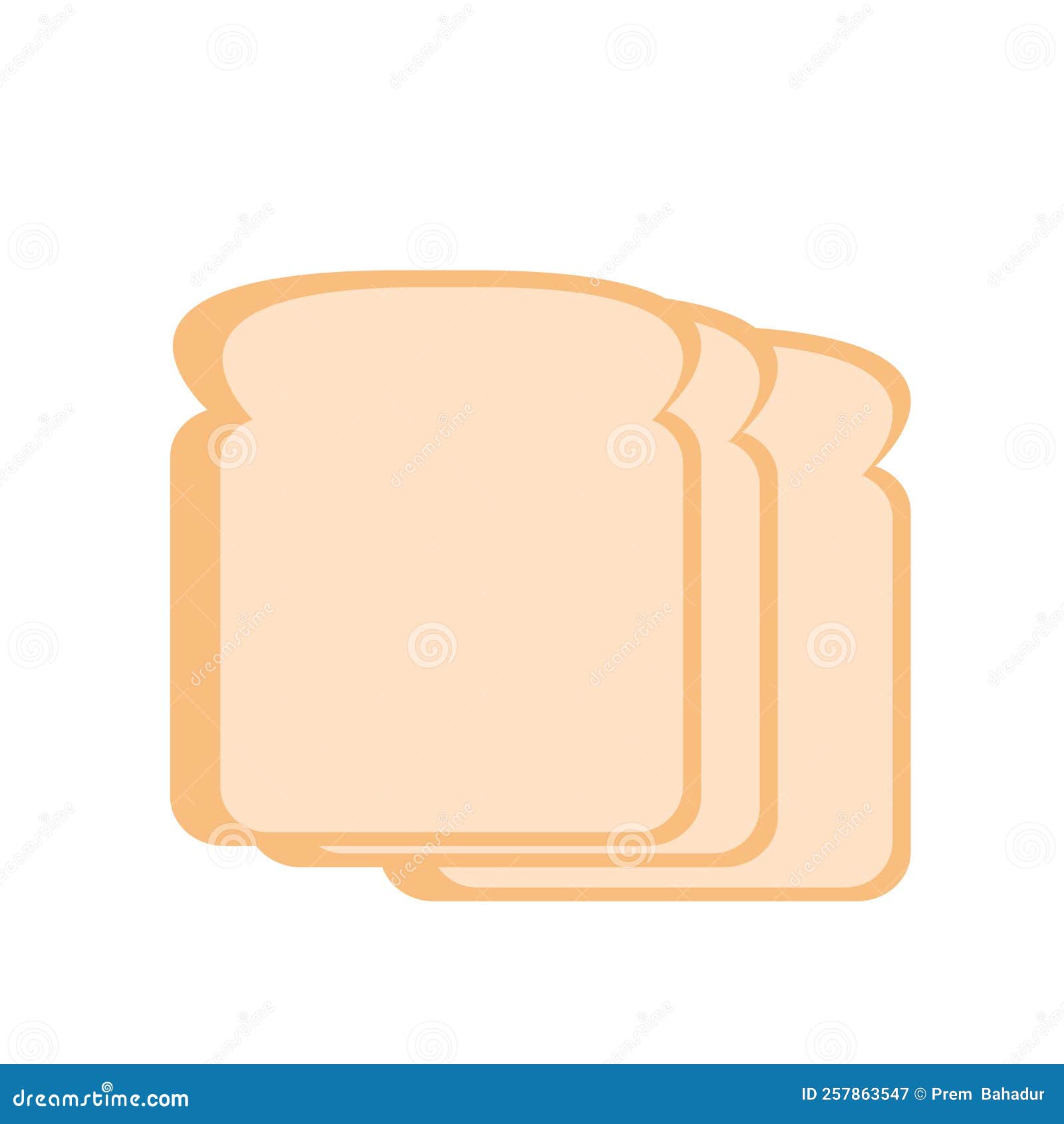 Bread Sliced Bakery Icon Set, Line and Black Glyph Style. Stock