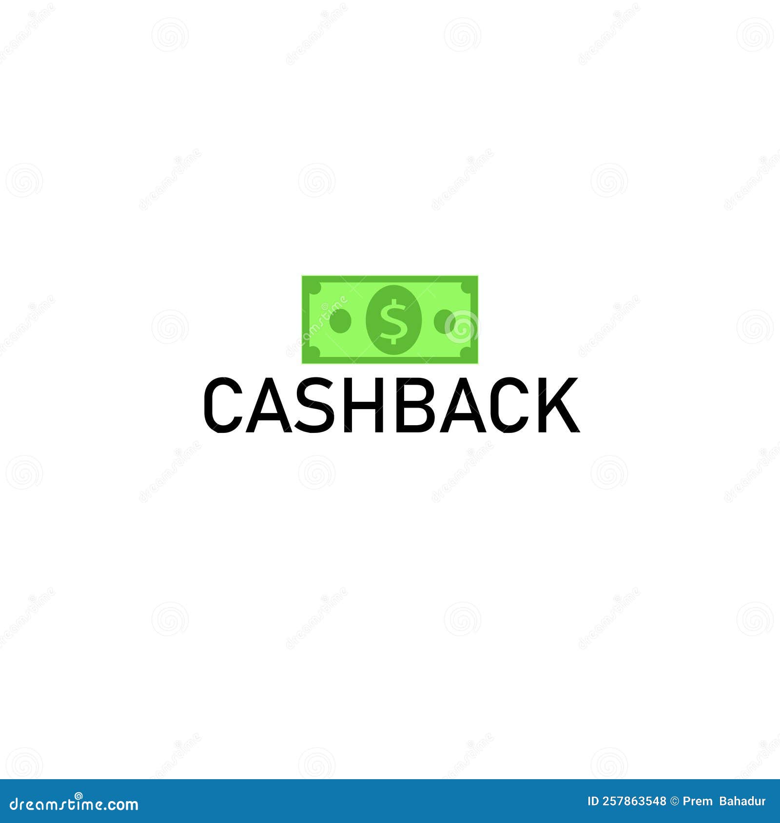 Cash Back Rebate, Thin Line  Symbol on White Background Stock Illustration Illustration of