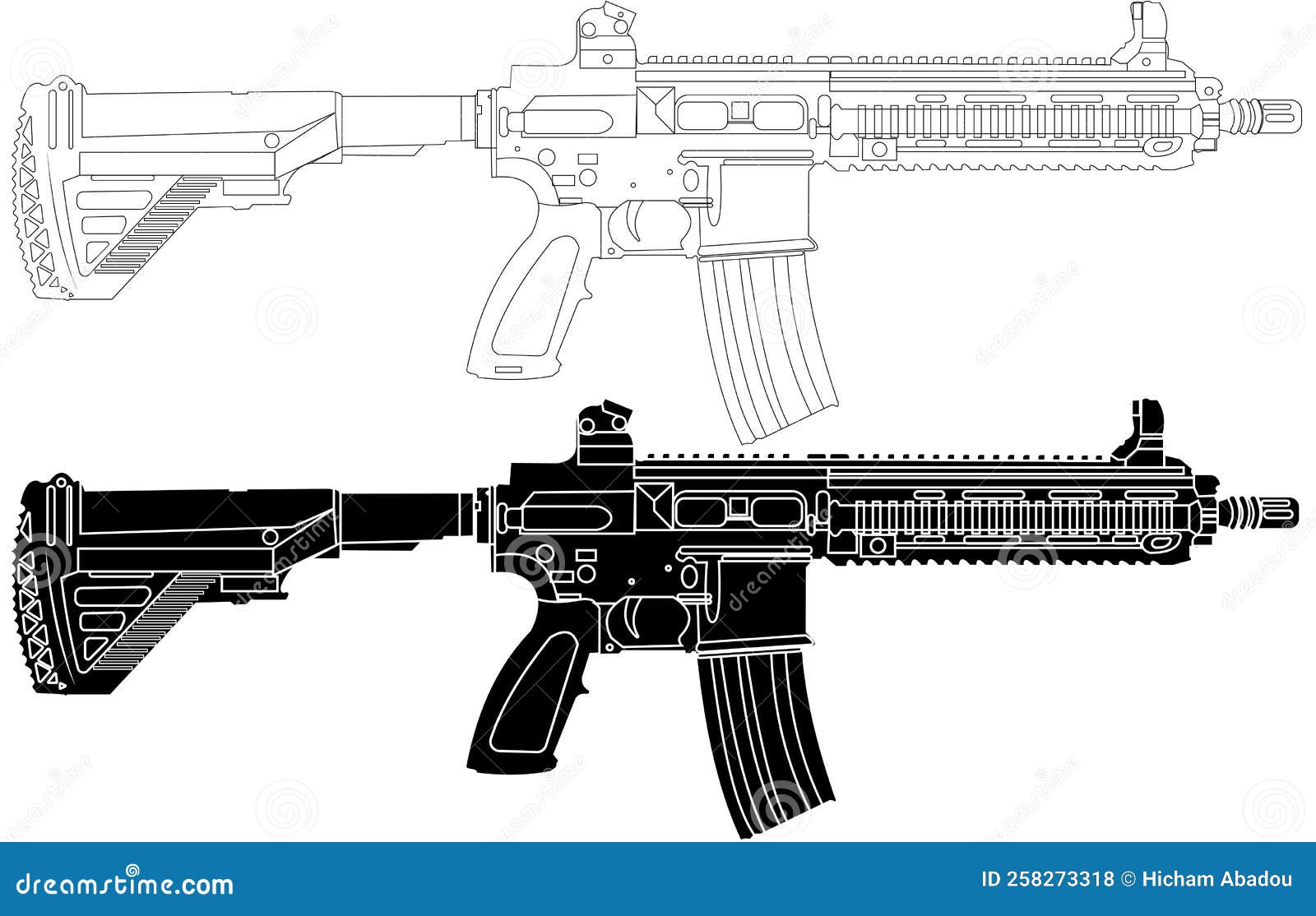 hk416 is a gas-operated assault rifle chambered for the 5.56Ãâ45mm nato cartridge.