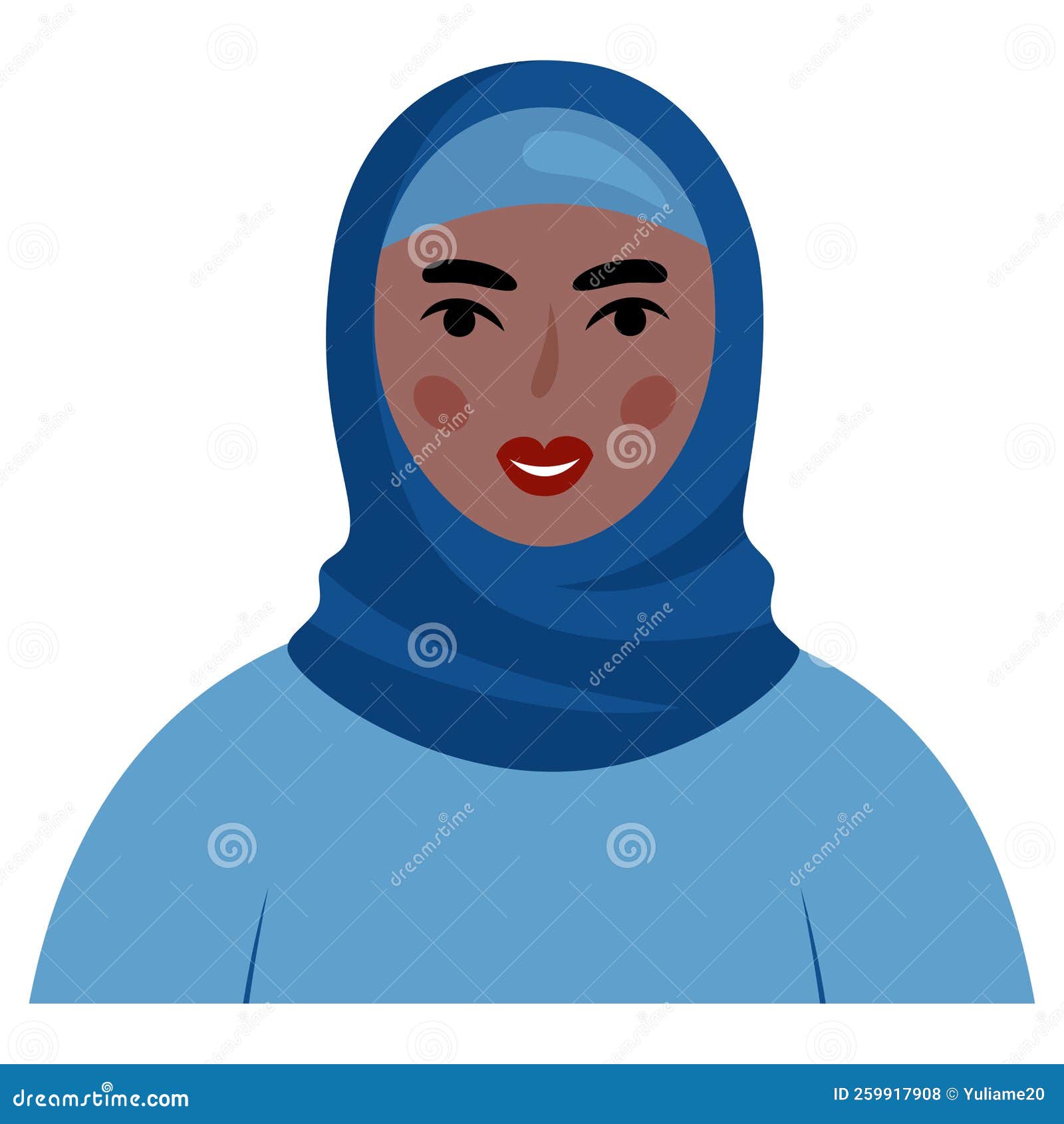 Premium Photo  A cartoon of a girl wearing a hijab and a scarf