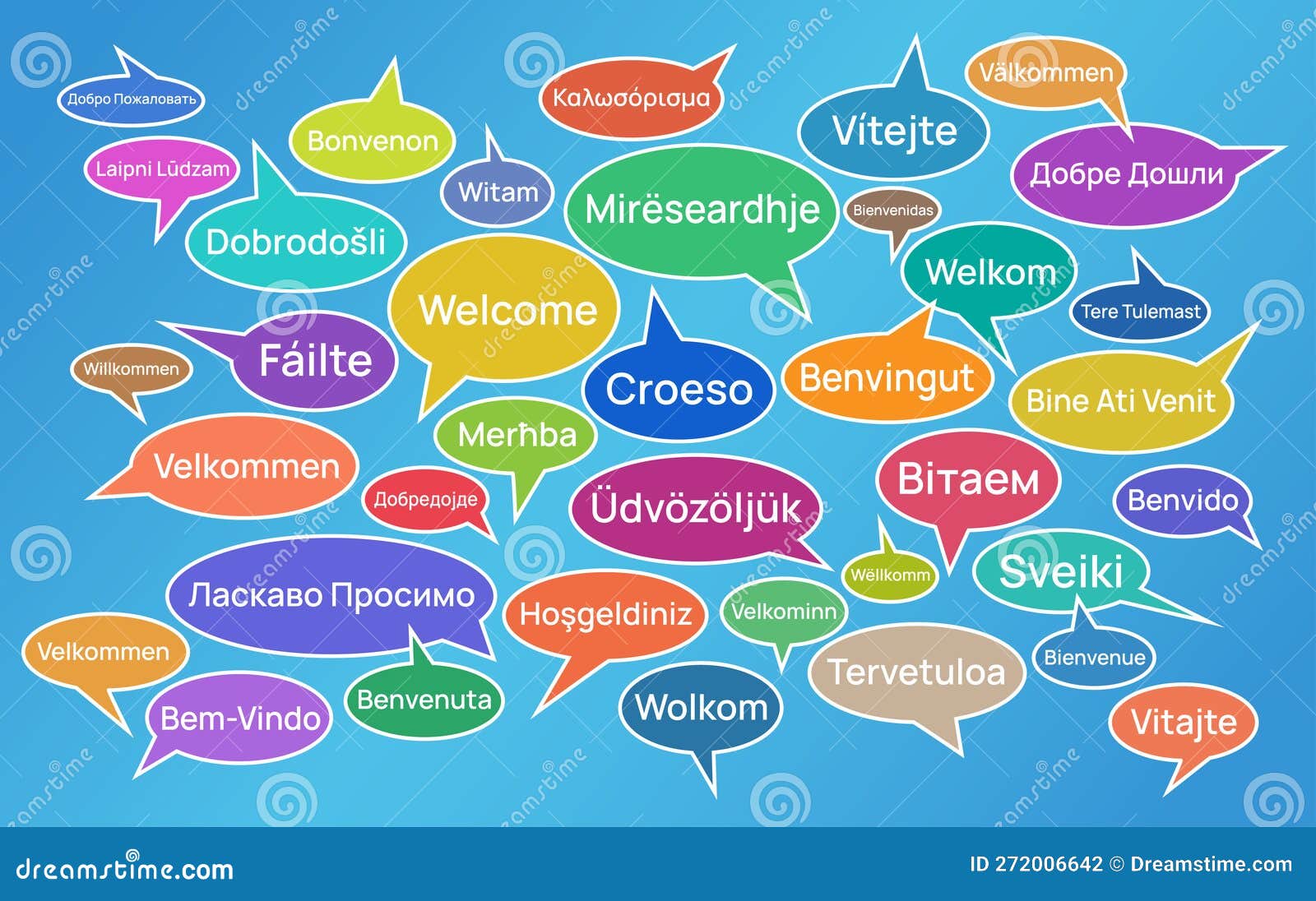 Welcome Words in All European Languages Written in Text Clouds Stock Vector  - Illustration of neighborhood, good: 272006642, image size:1600x1096