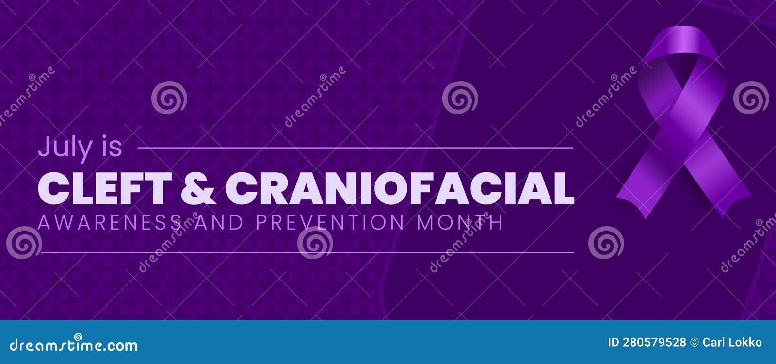 cleft and craniofacial awareness month. observed in july.  banner.