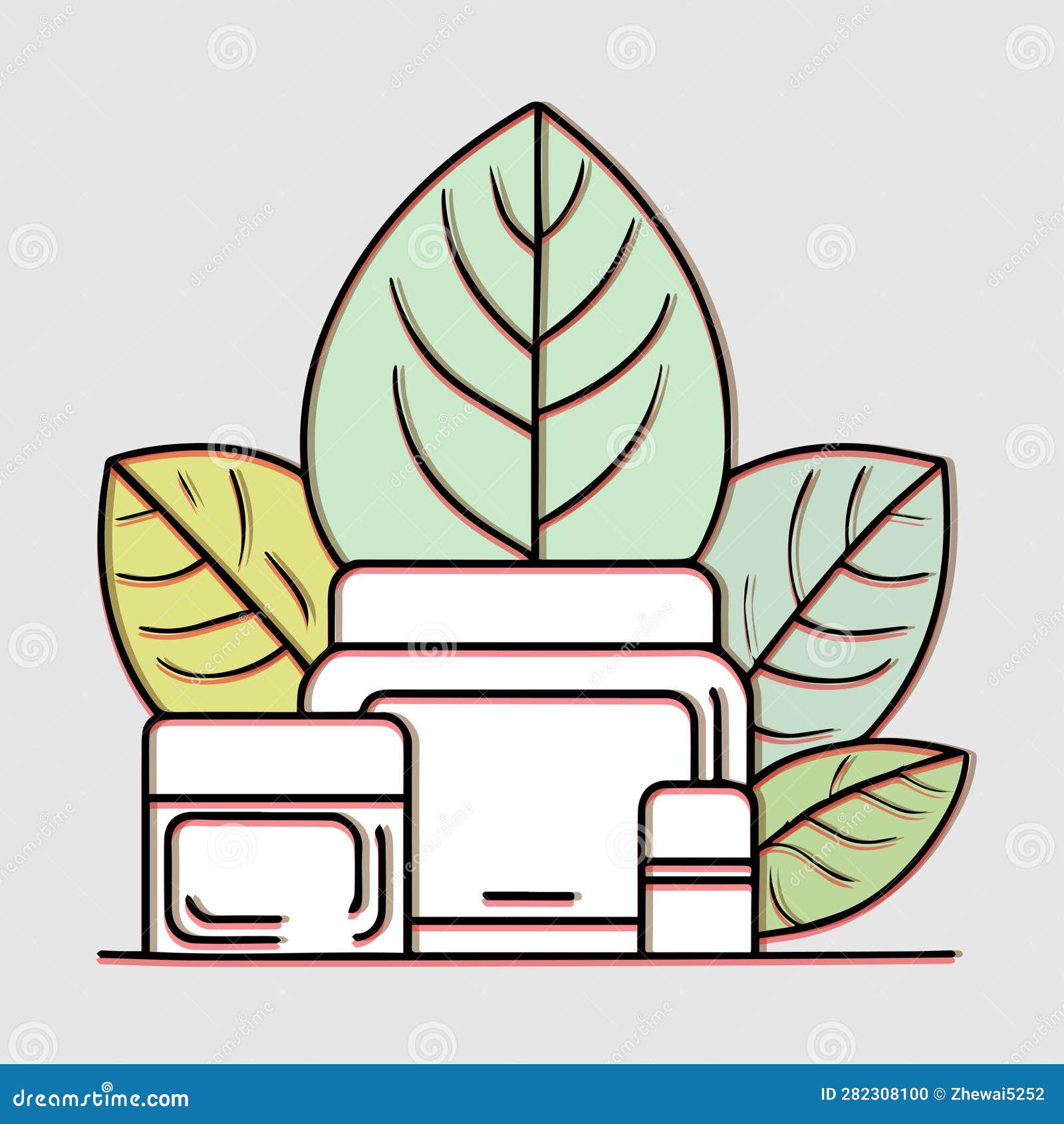 Skincare Product Illustration Drawing , Editable , Eps , Jpg Stock