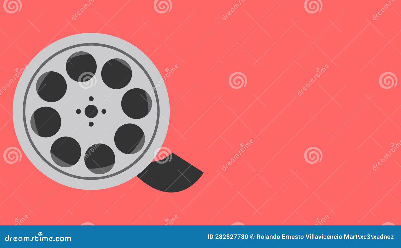 Roll of Film Tape. Cinema and Audiovisual Materials Stock Photo Image