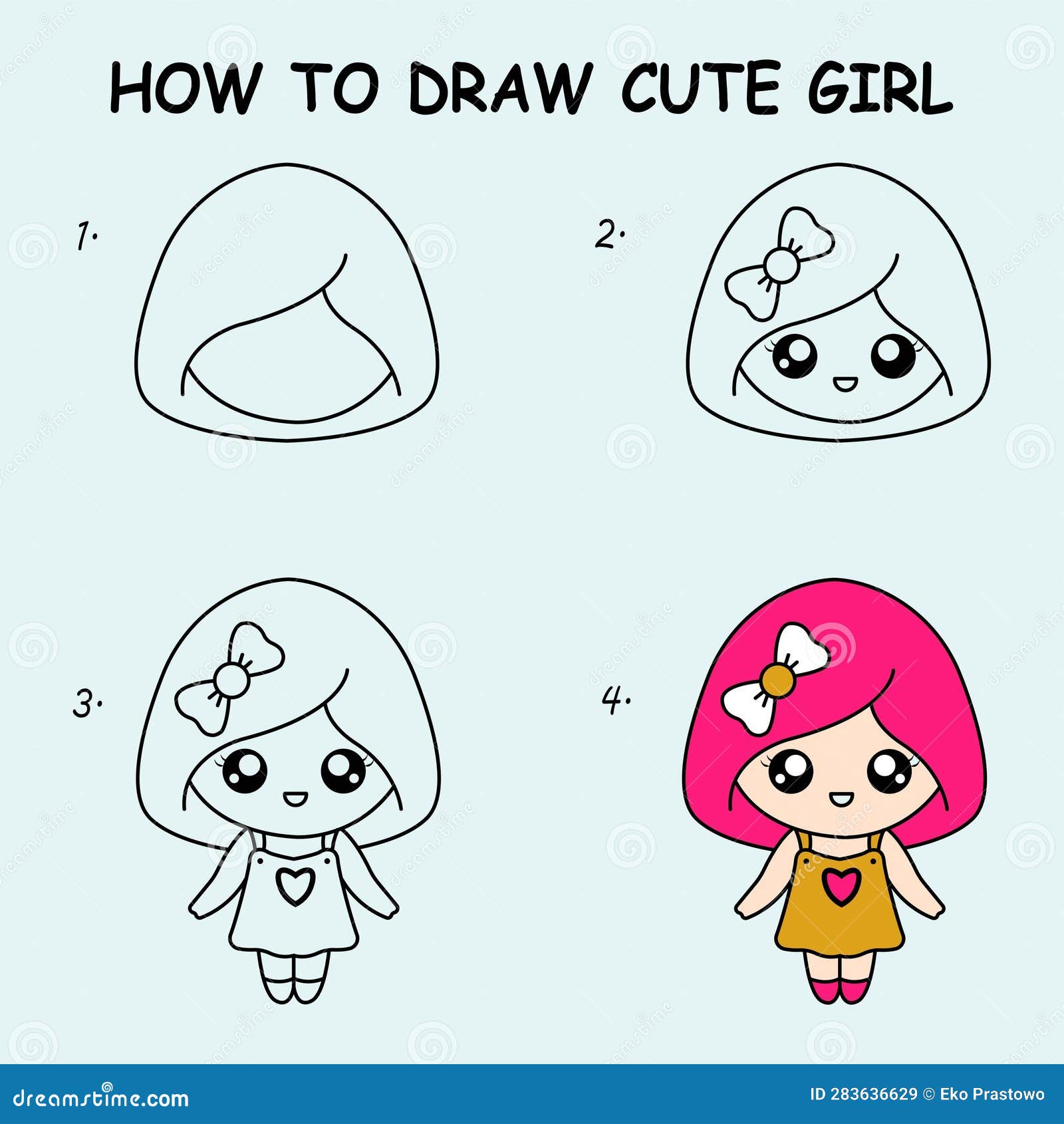 Girl Drawing Tutorial - How to draw Girl step by step