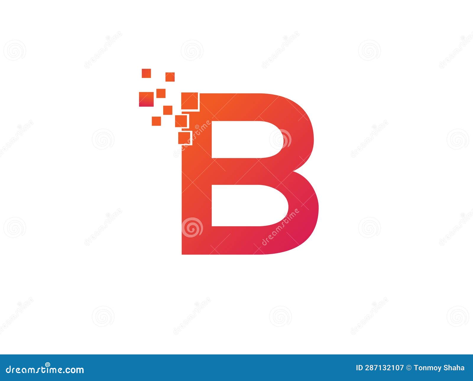 Digital B Logo. Capital B Logo. Brand Stock Illustration Illustration