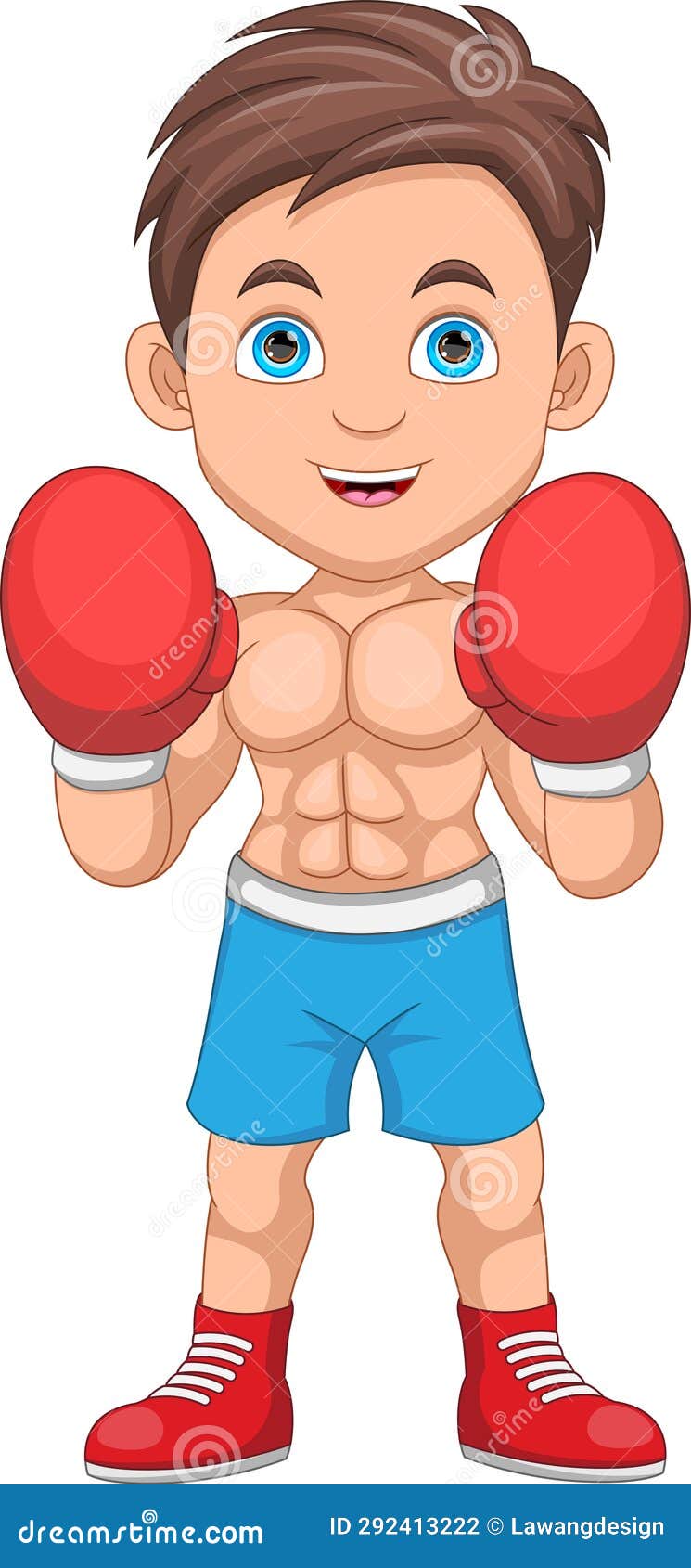 Boxer boy cartoon stock vector. Illustration of pose 292413222