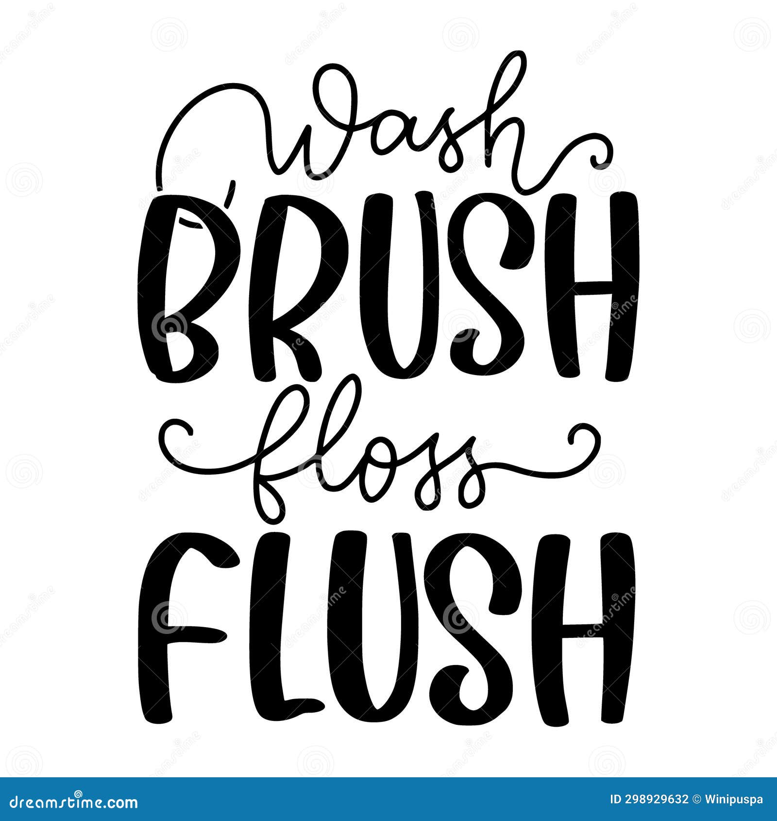 Funny Bathroom Quotes for a Sign or TShirt Design Stock Illustration