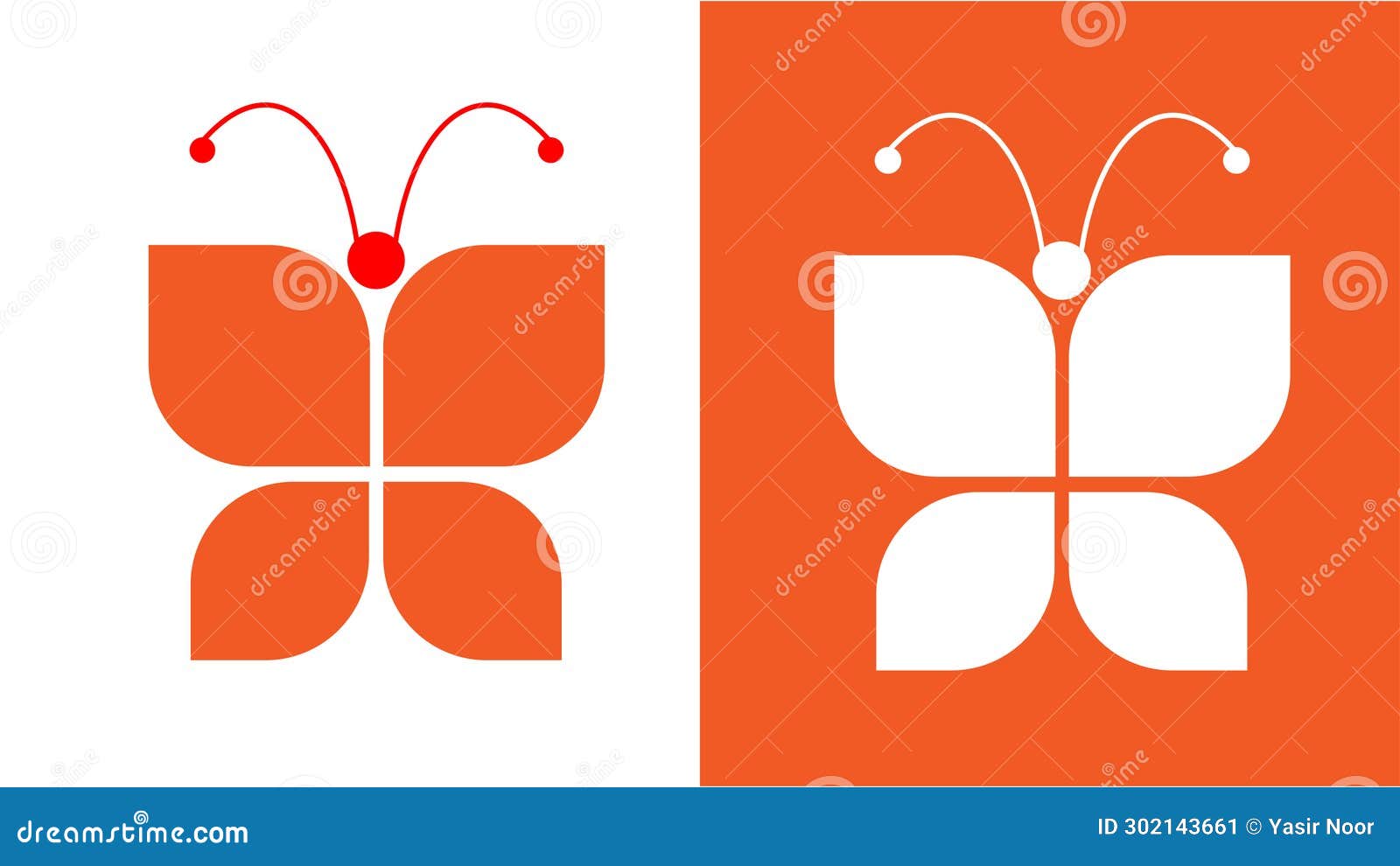 Butterfly Iconic Logo Orange Butterfly Logo Web Graphics & Logo