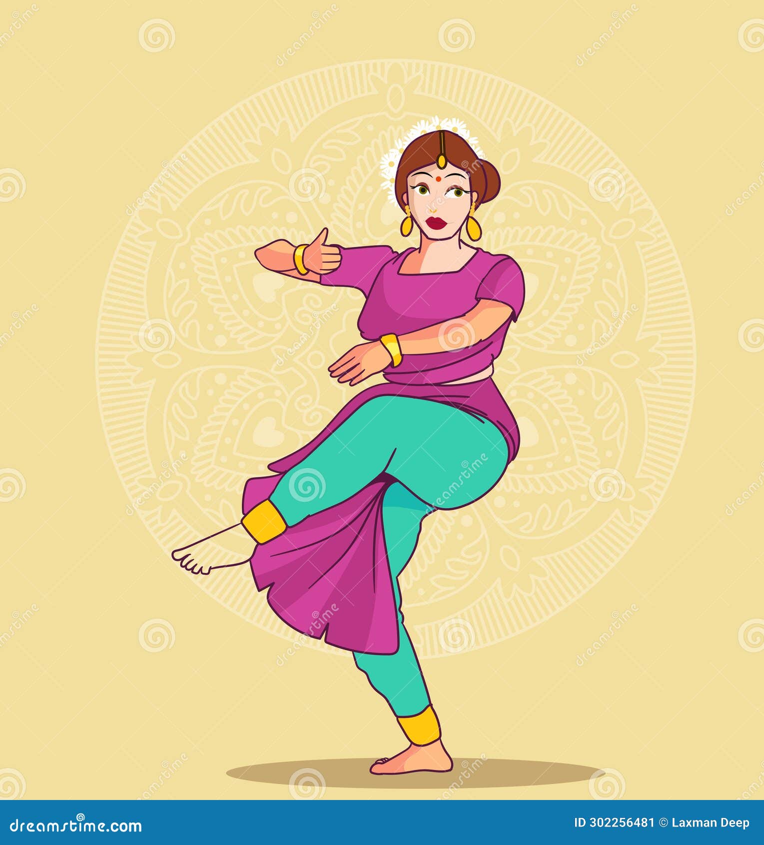 Woman Dancer In National Indian Cloth Dancing Bharatanatyam Folk Dance woman-dancer-in-national-indian-cloth-dancing-bharatanatyam-folk-dance
