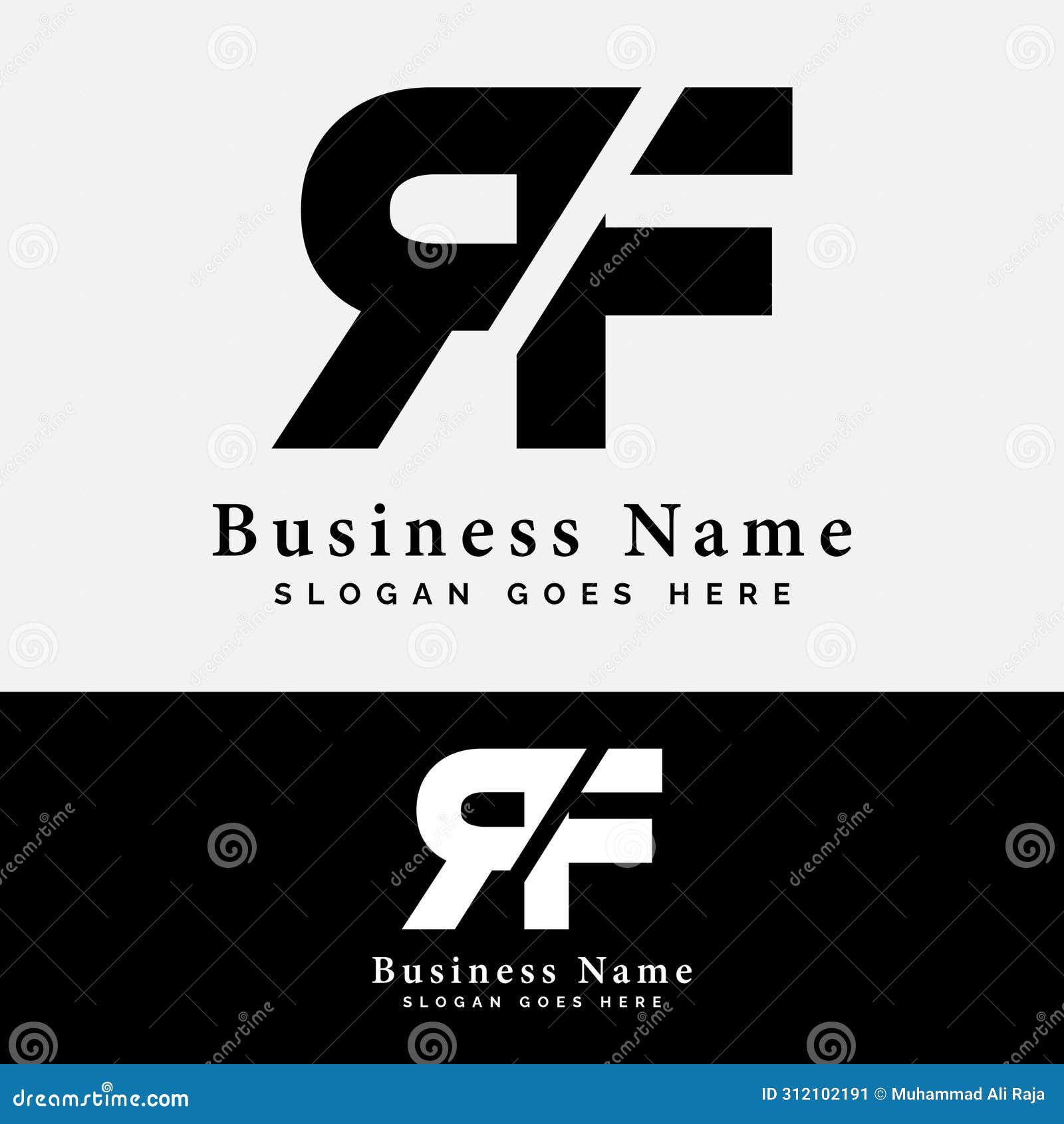 r, f, rf letter logo . alphabet rf initial logo  