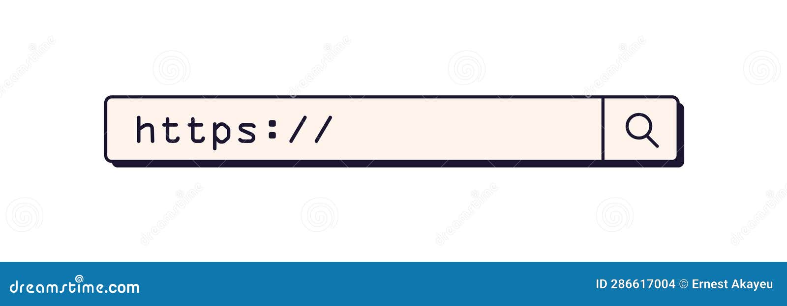  Address Bar for Http Url. Browser Cell, Blank Frame, Field for
