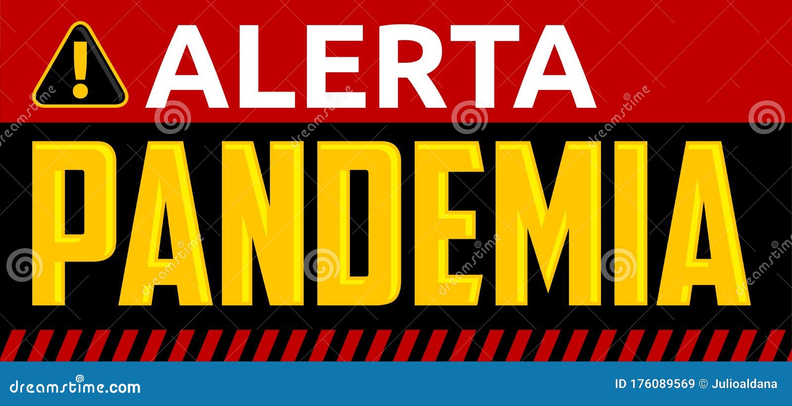 alerta pandemia, alert pandemic spanish text  .
