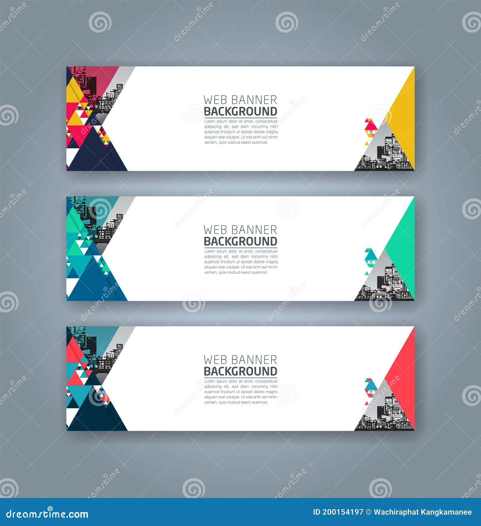 Abstract Web Banner Design Background or Header Templates Stock Vector -  Illustration of cover, element: 200154197
