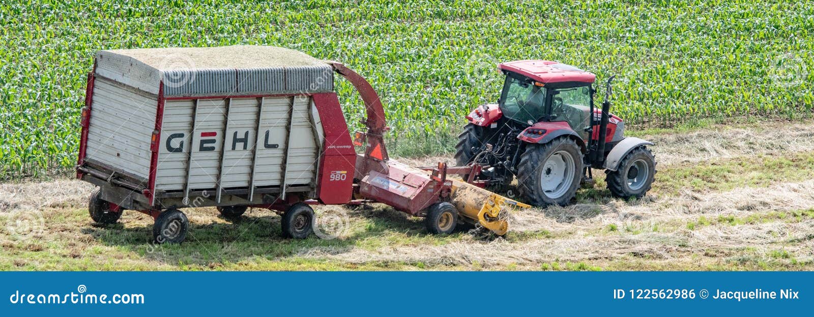  Banner of Farmer Putting Up Haylage Editorial Photo Image of