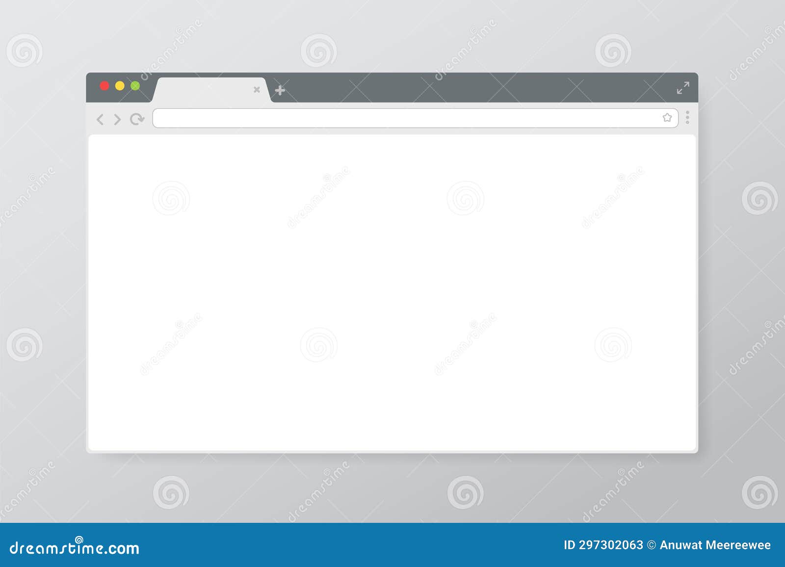 Web Browser Screen Vector on Computer Screen for Searching Information