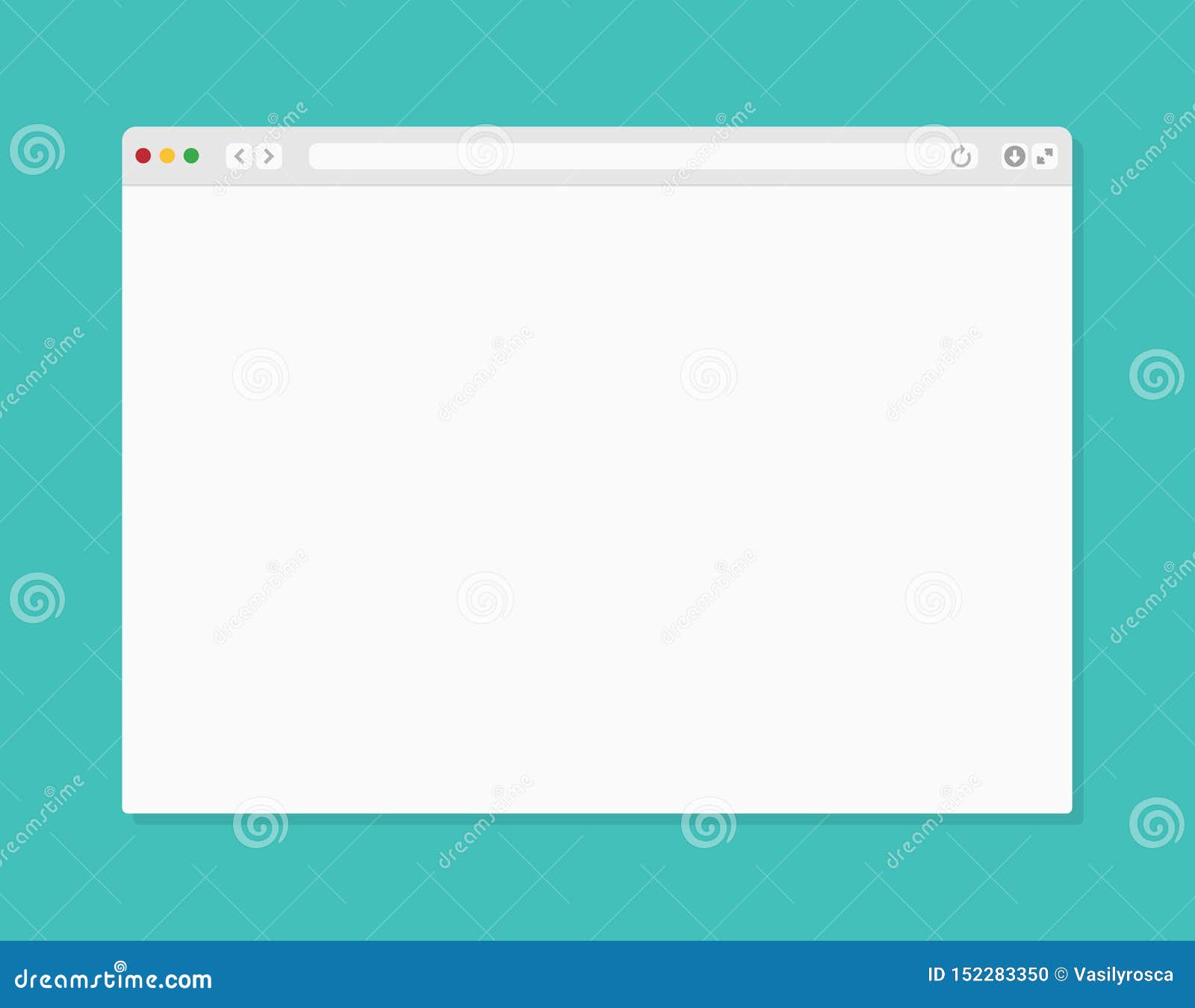 web browser window. computer or internet frame template  of flat page mockup. blank screen web browser