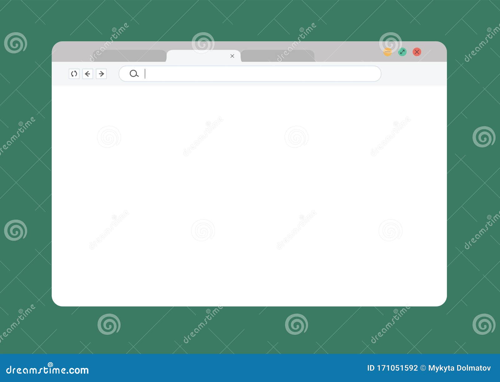 web browser window. computer, internet frame template , flat page mockup. blank screen web browser. website window