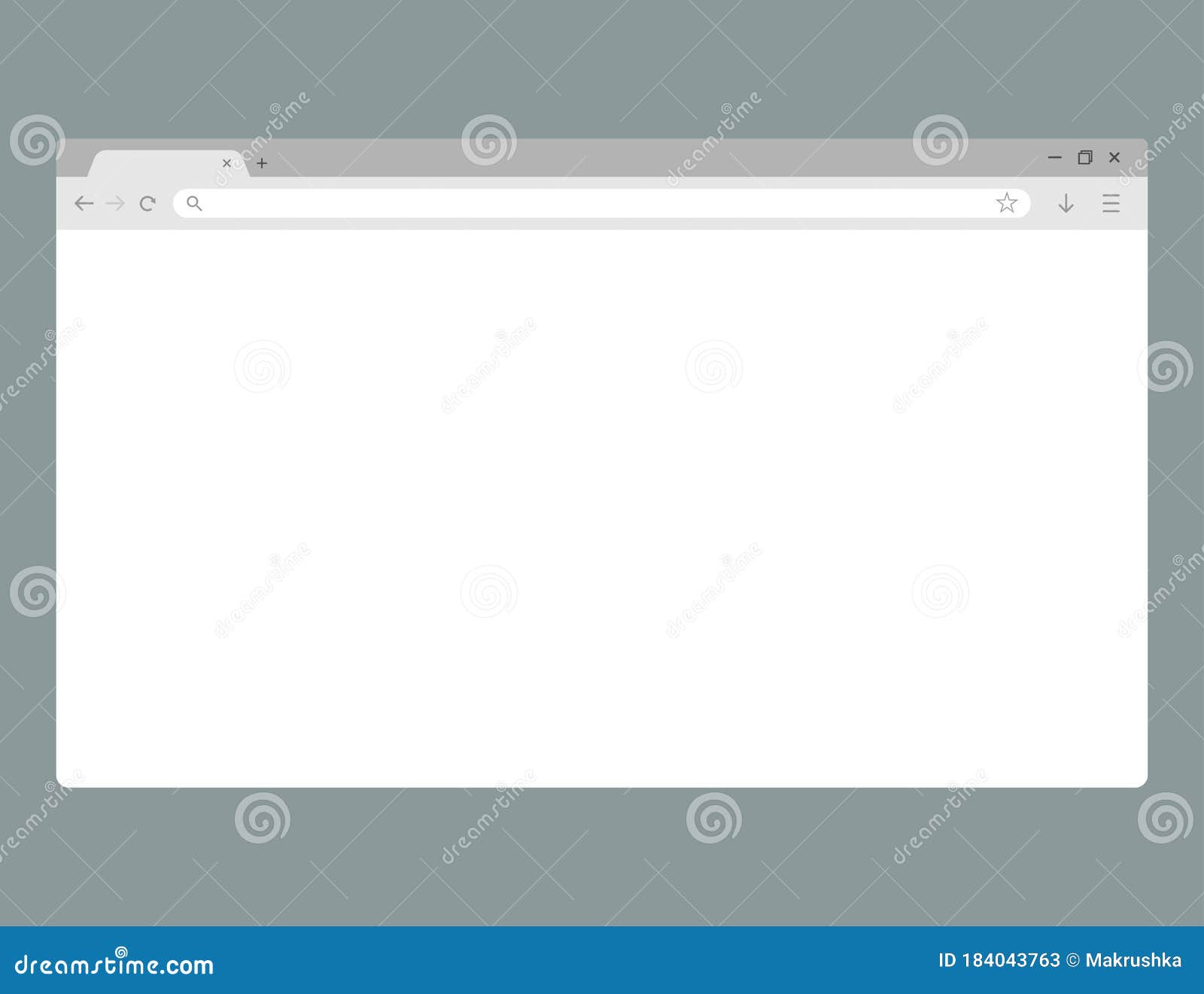 Download Web Browser Window Mockup Template Of Website Interface Blank Page With Tab Icon Search Bar With Magnifier Glass And Stock Vector Illustration Of Minimal Network 184043763