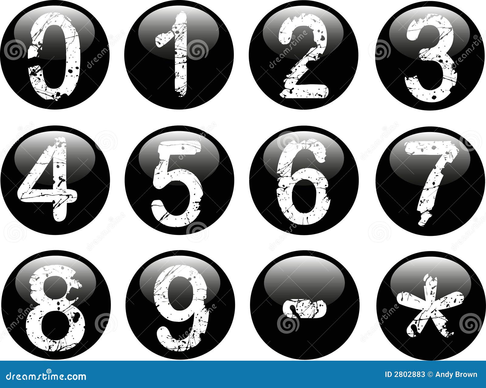 Web Buttons with Numbers stock vector. Illustration of internet - 2802883