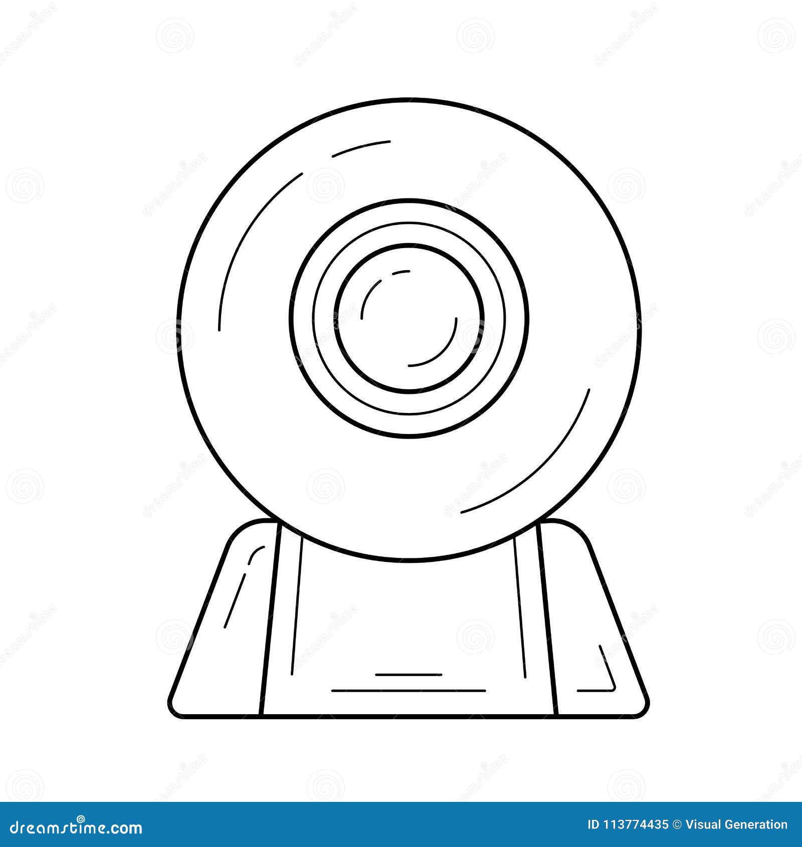 web cam line icon.