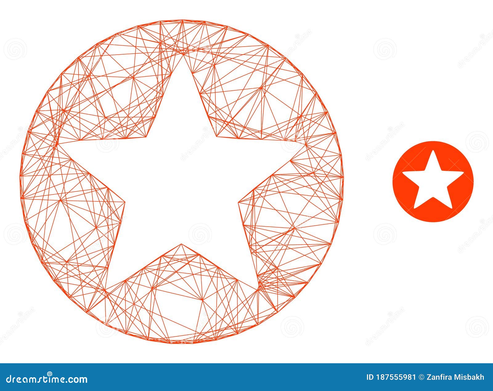 Web Carcass Rounded Star Vector Icon Stock Vector Illustration Of Icon Banner
