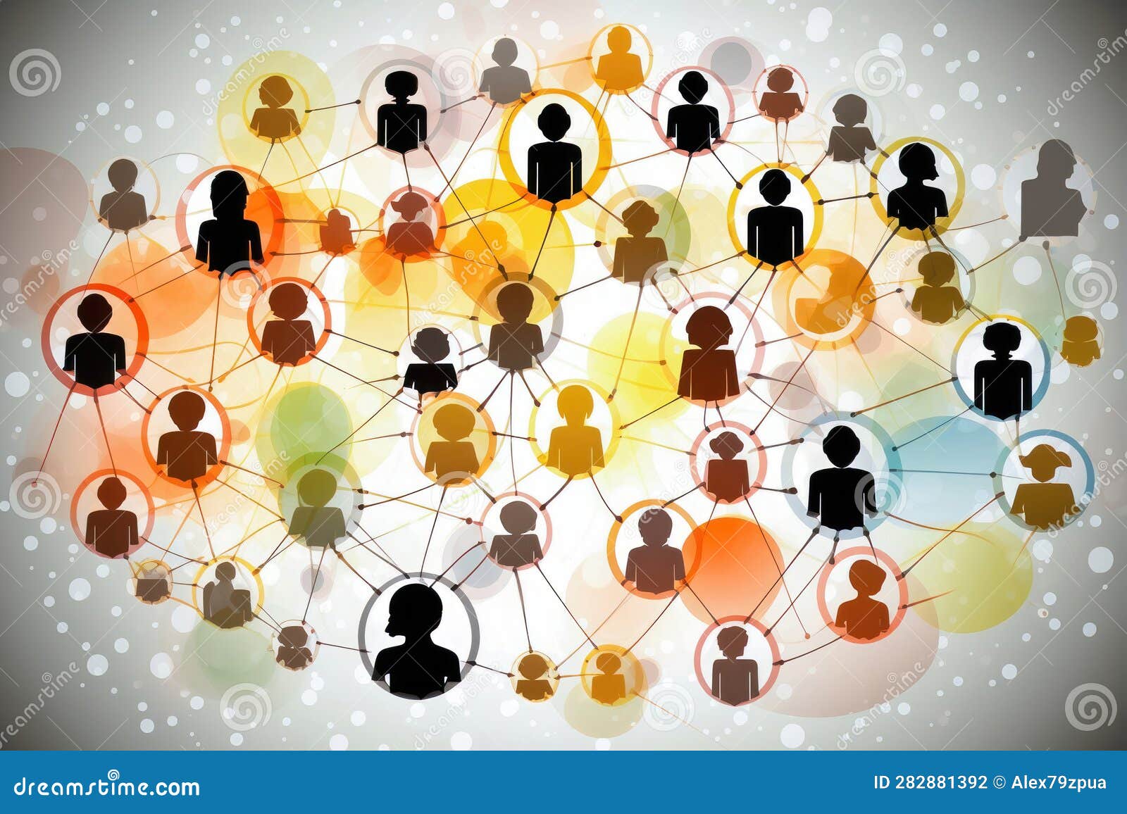 The Web of Connections: Visualizing Social Bonds and Community - Generative AI Stock 