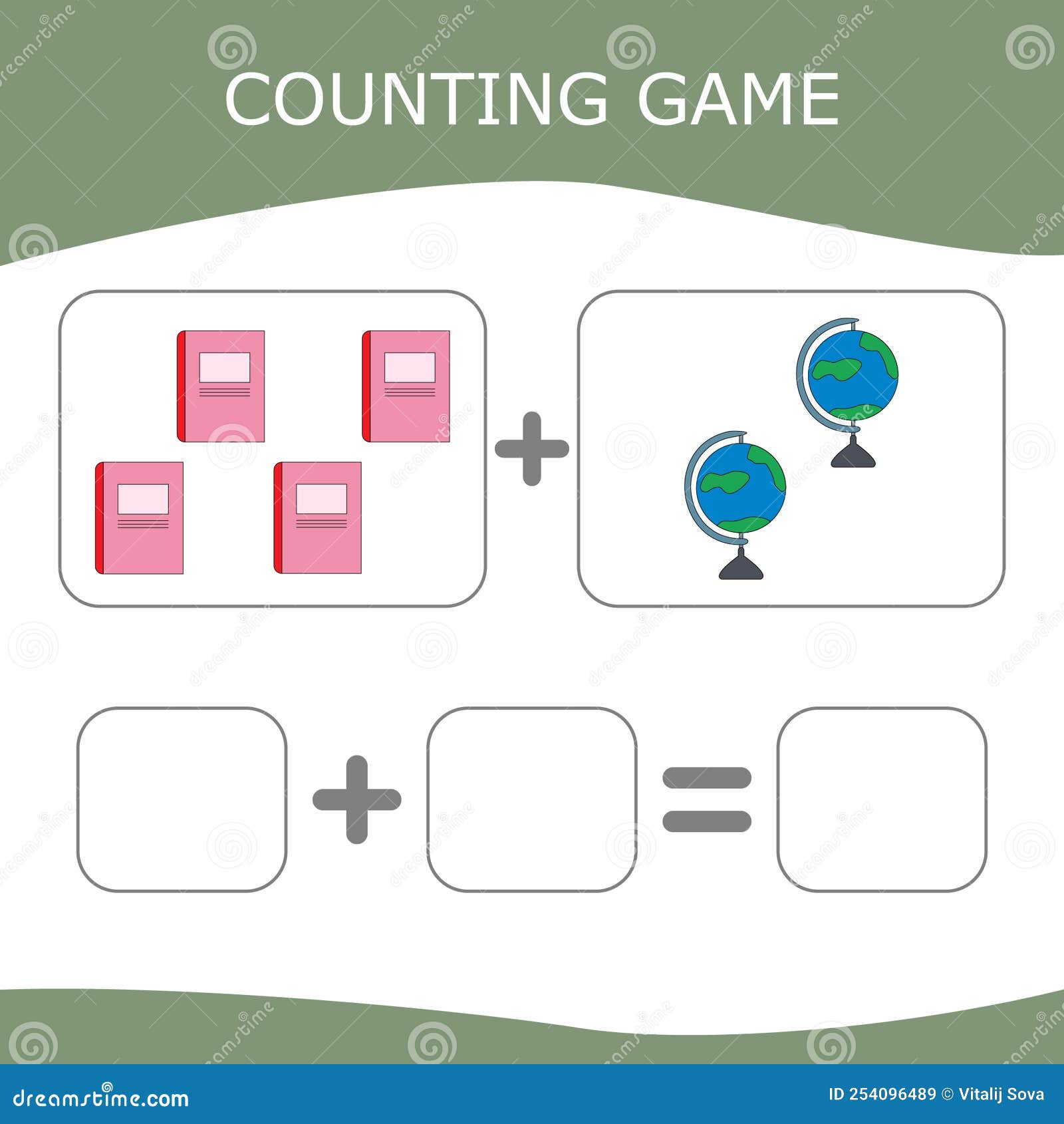 Counting Game stock illustration. Illustration of children - 254096489