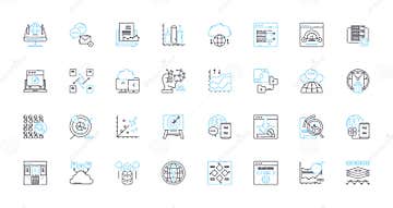 Web Creation Linear Icons Set. Design, Development, HTML, CSS ...