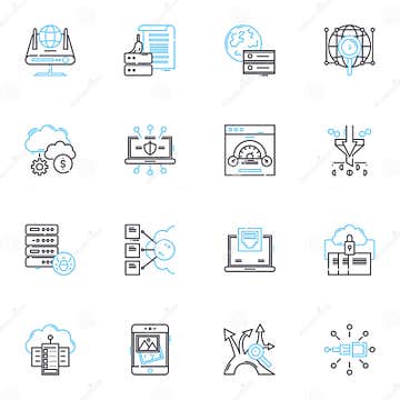 Web Creation Linear Icons Set. Design, Development, HTML, CSS ...