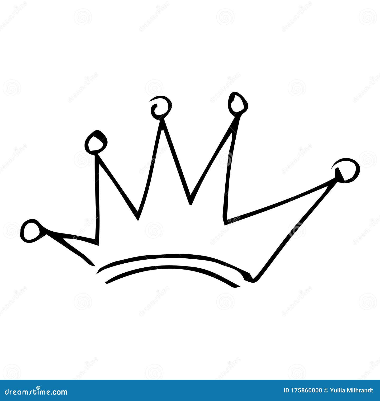 Crown. Vector. Isolated Monochrome Vector Stock Illustration ...