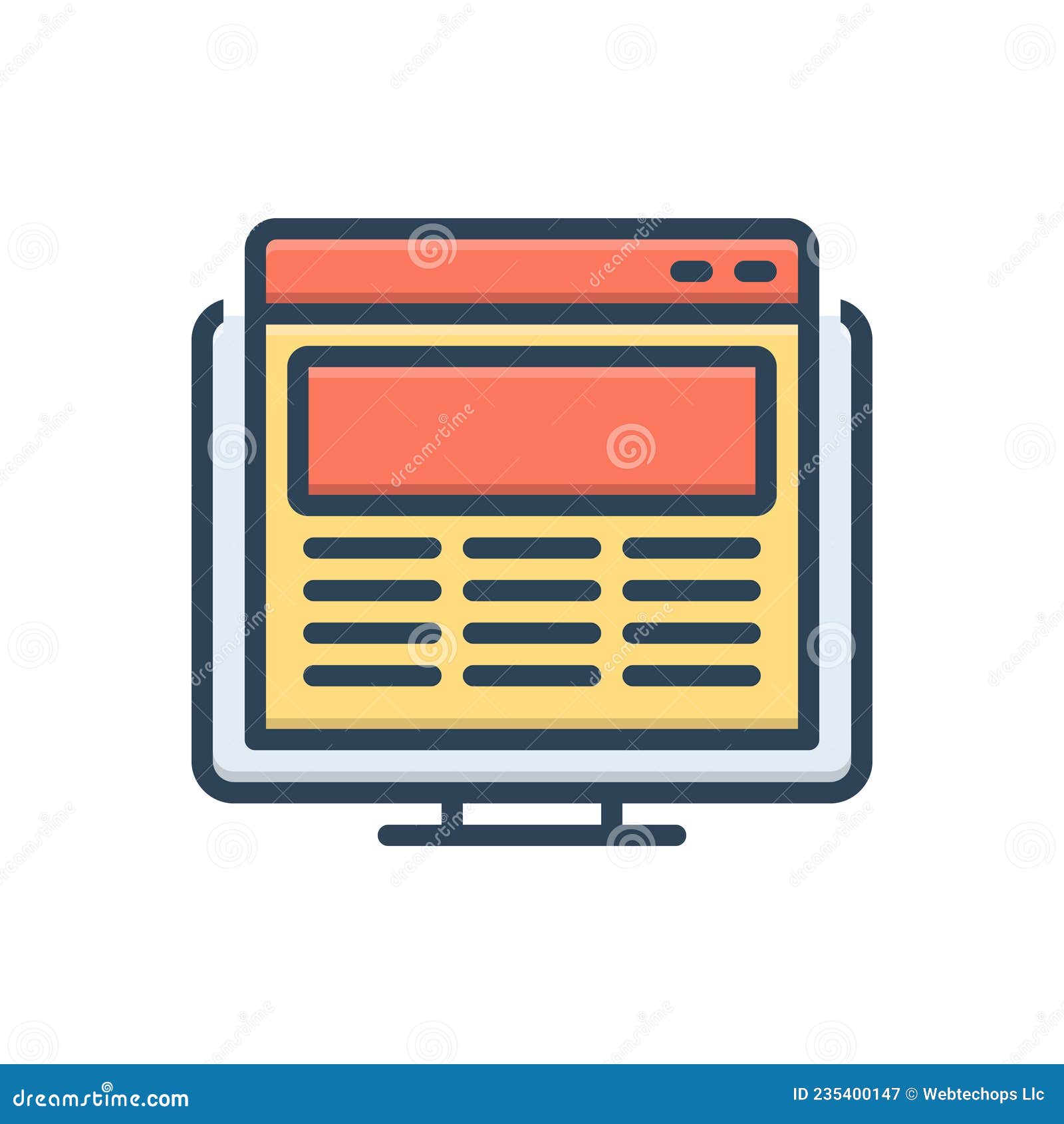 Color Illustration Icon for  Design, Service and site Stock