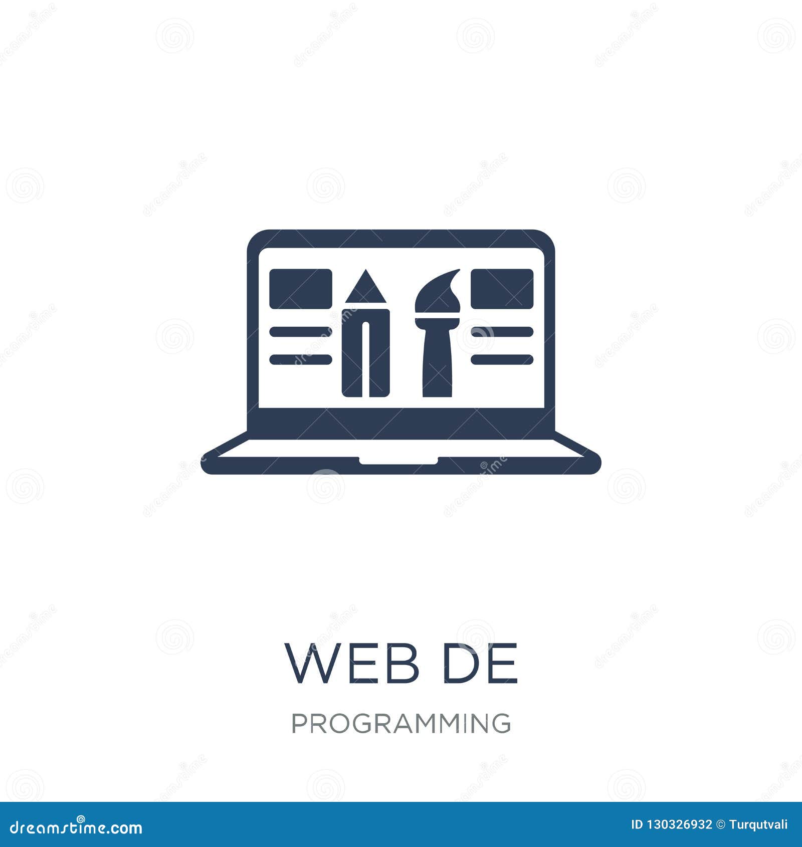 Download Web Design Icon. Trendy Flat Vector Web Design Icon On ...