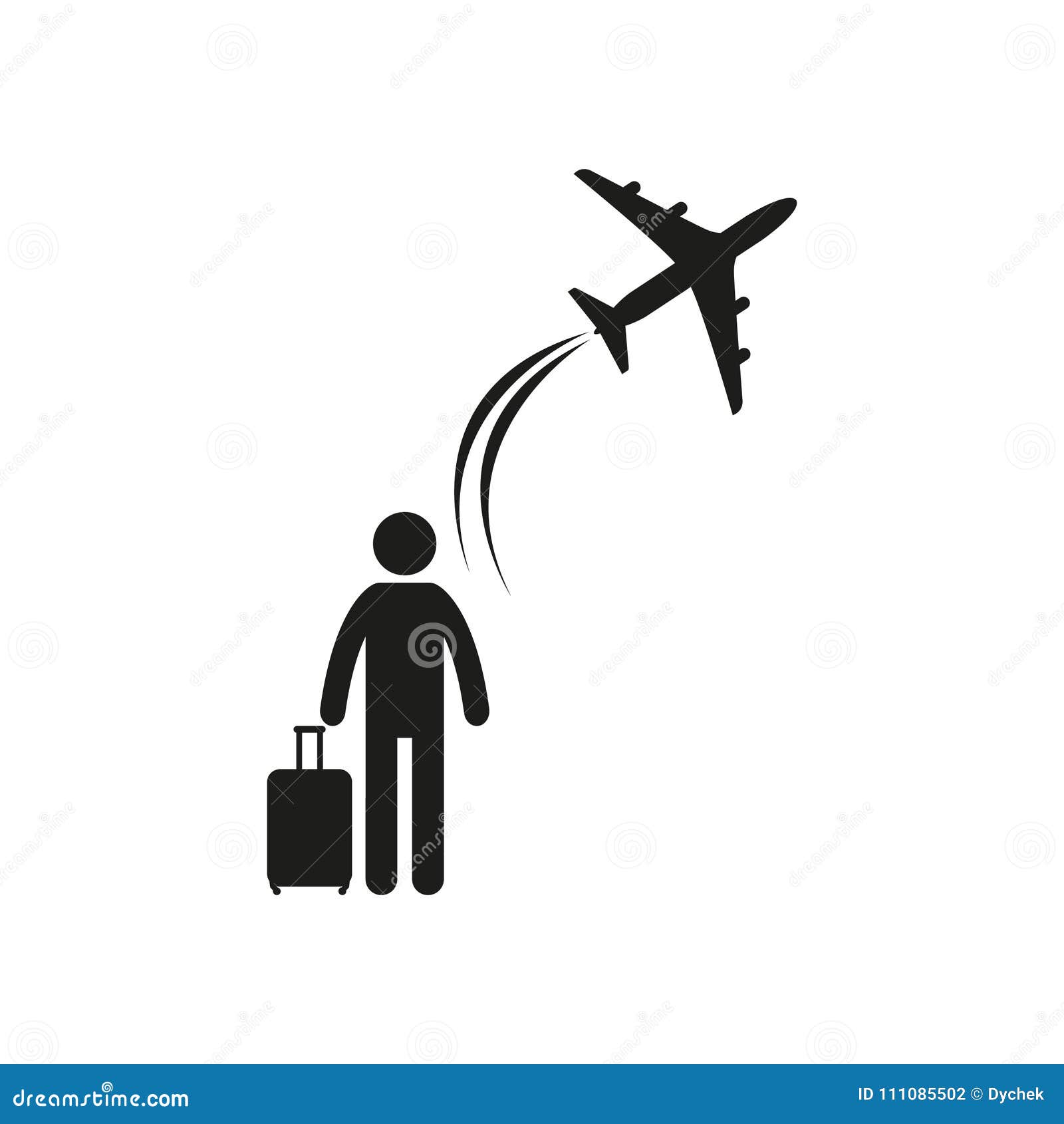 Air Passenger Icon Simple Vector Illustration Stock Vector