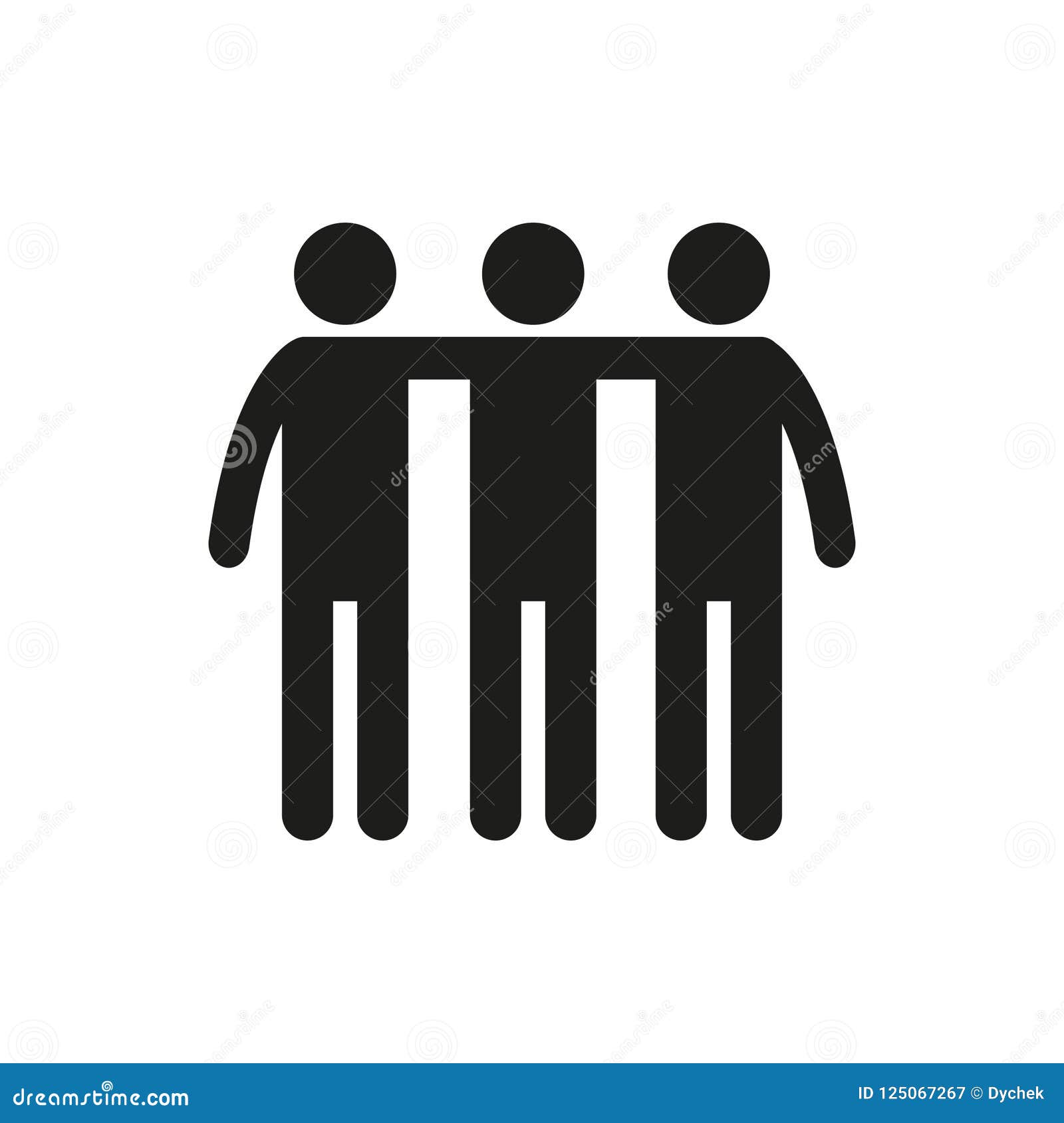 Friends Group Icon. Simple Vector Illustration. Stock Vector Illustration of sign, family