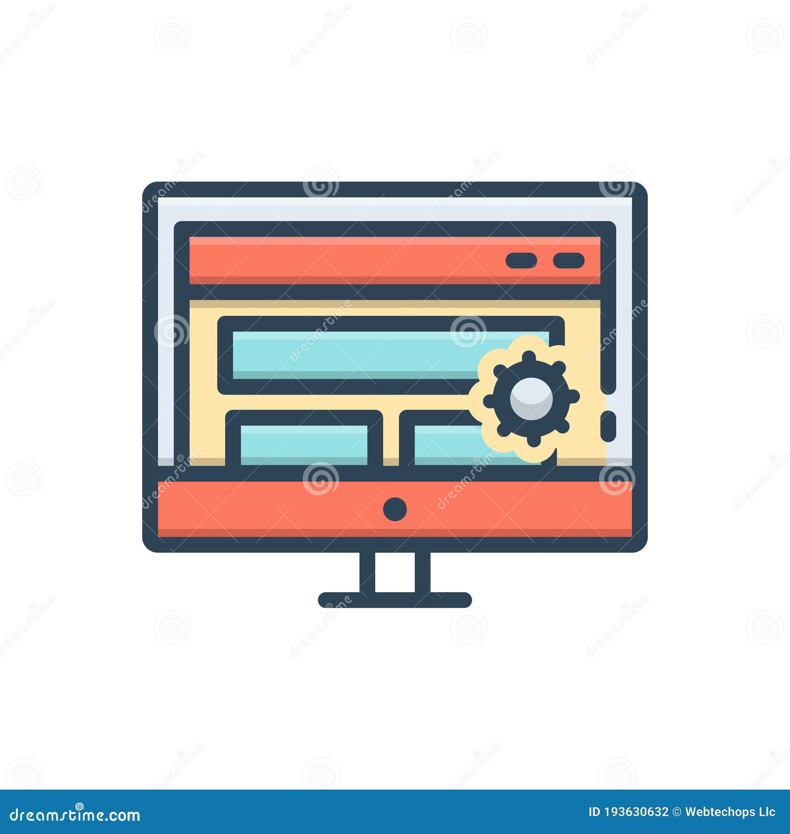 Color Illustration Icon for  Designr, Service and site Stock