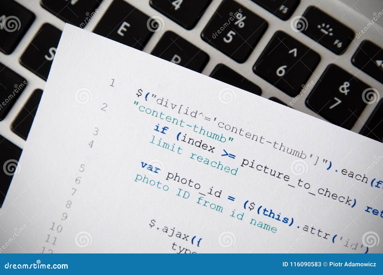 Web Developer Programming Code Printed On A Piece Of Paper Stock Image web-developer-programming-code-printed-on-a-piece-of-paper-stock-image