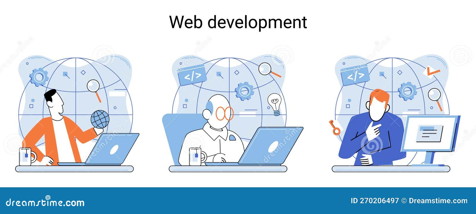 Web Development, Coding and Programming. Creation Digital Software ...