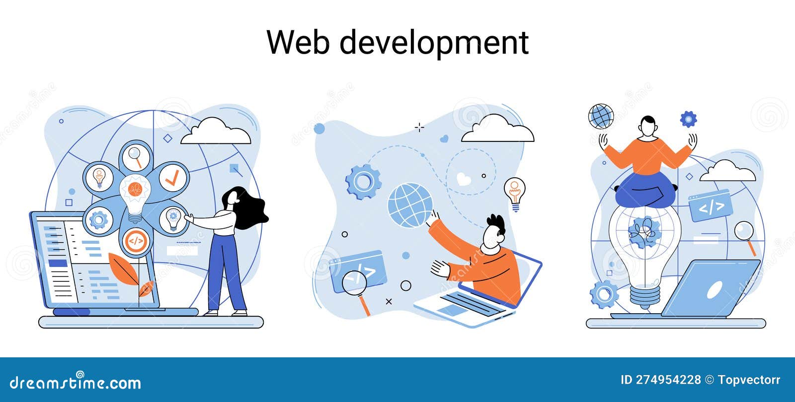 Web Development, Coding and Programming. Creation Digital Software ...
