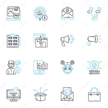 Web Development Firm Linear Icons Set. Code, Design, UI/UX, Backend ...