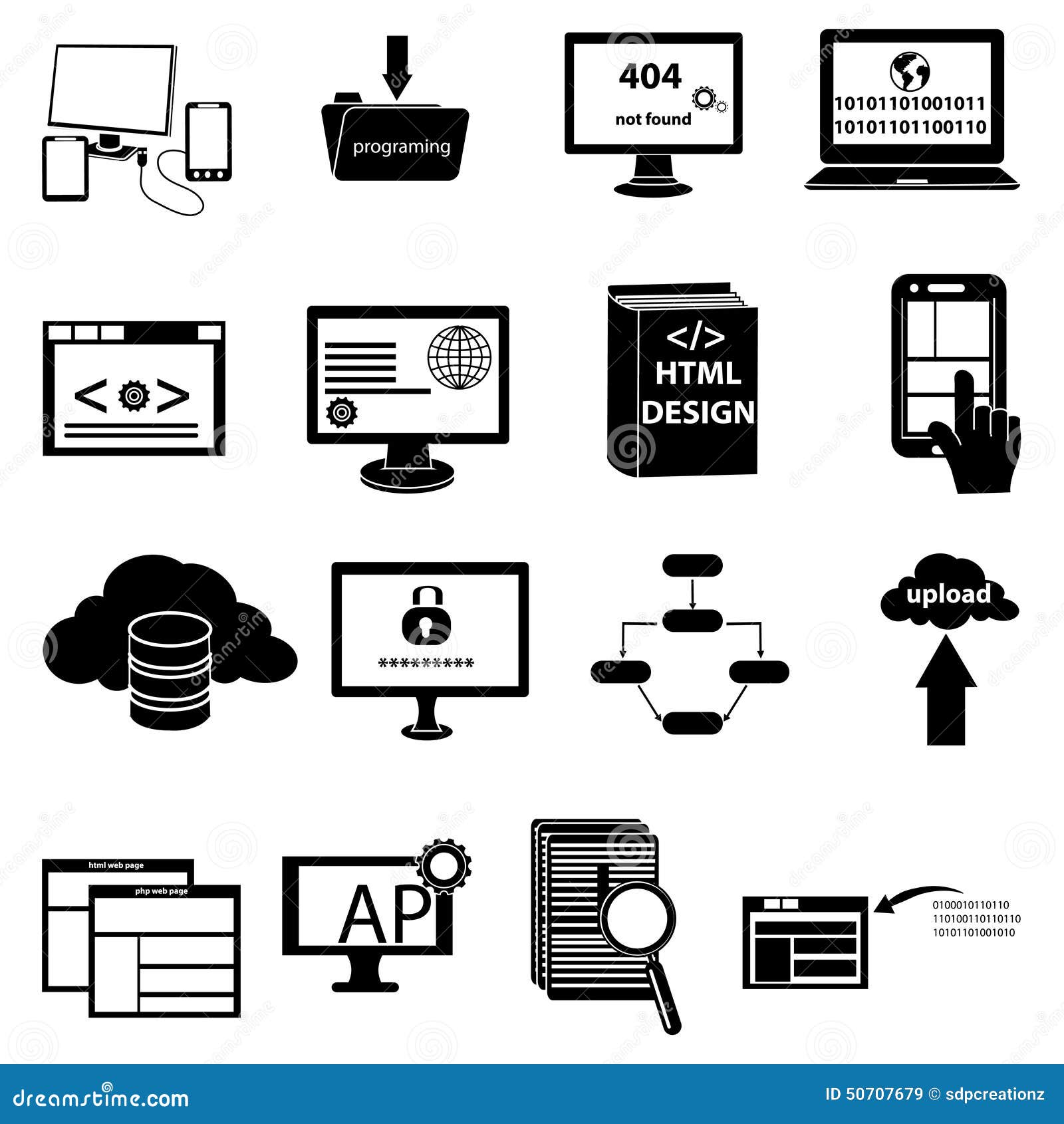web development vector icons web development vector icons