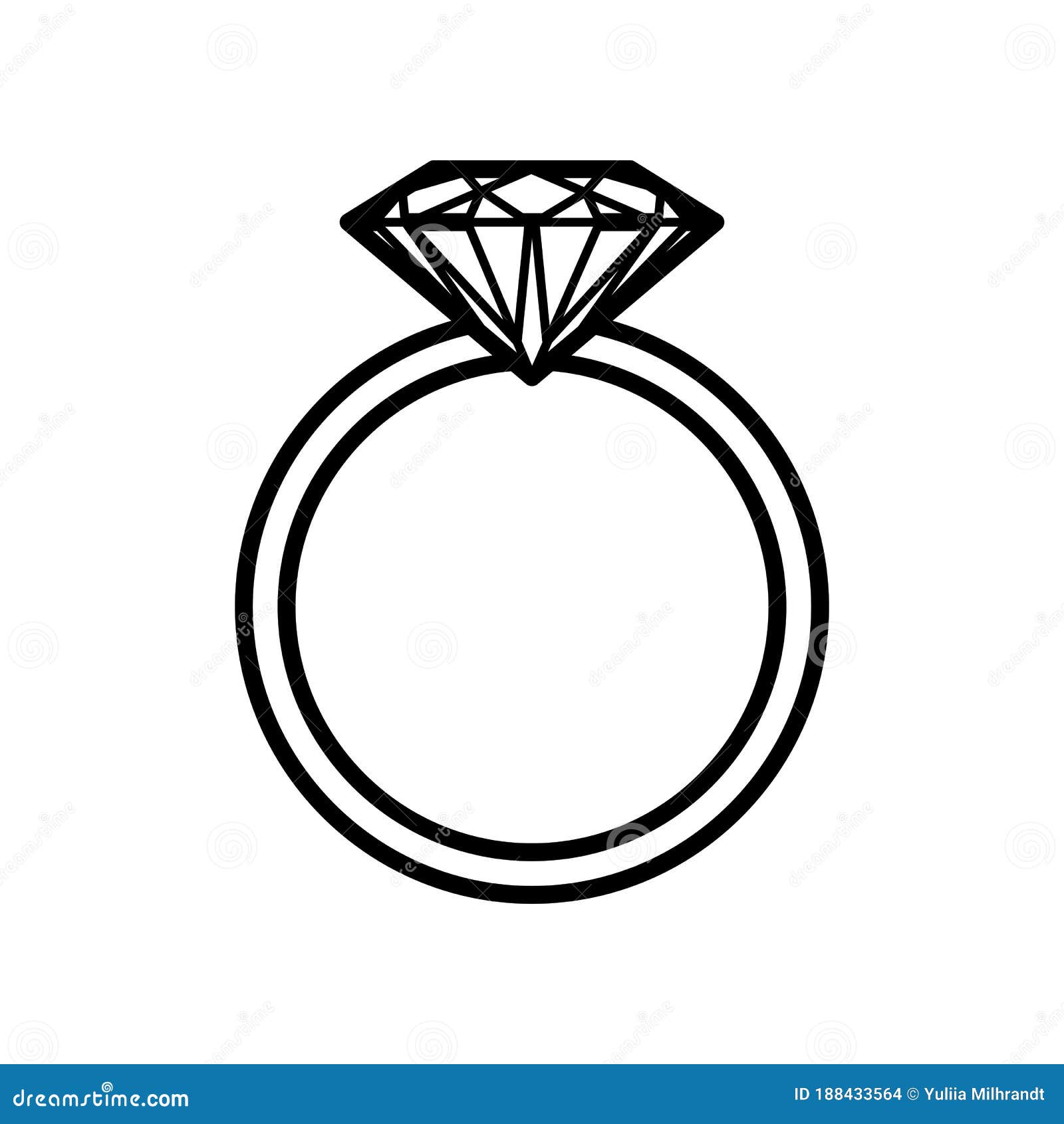 Premium Vector | Diamond engagement ring icon diamond wedding ring