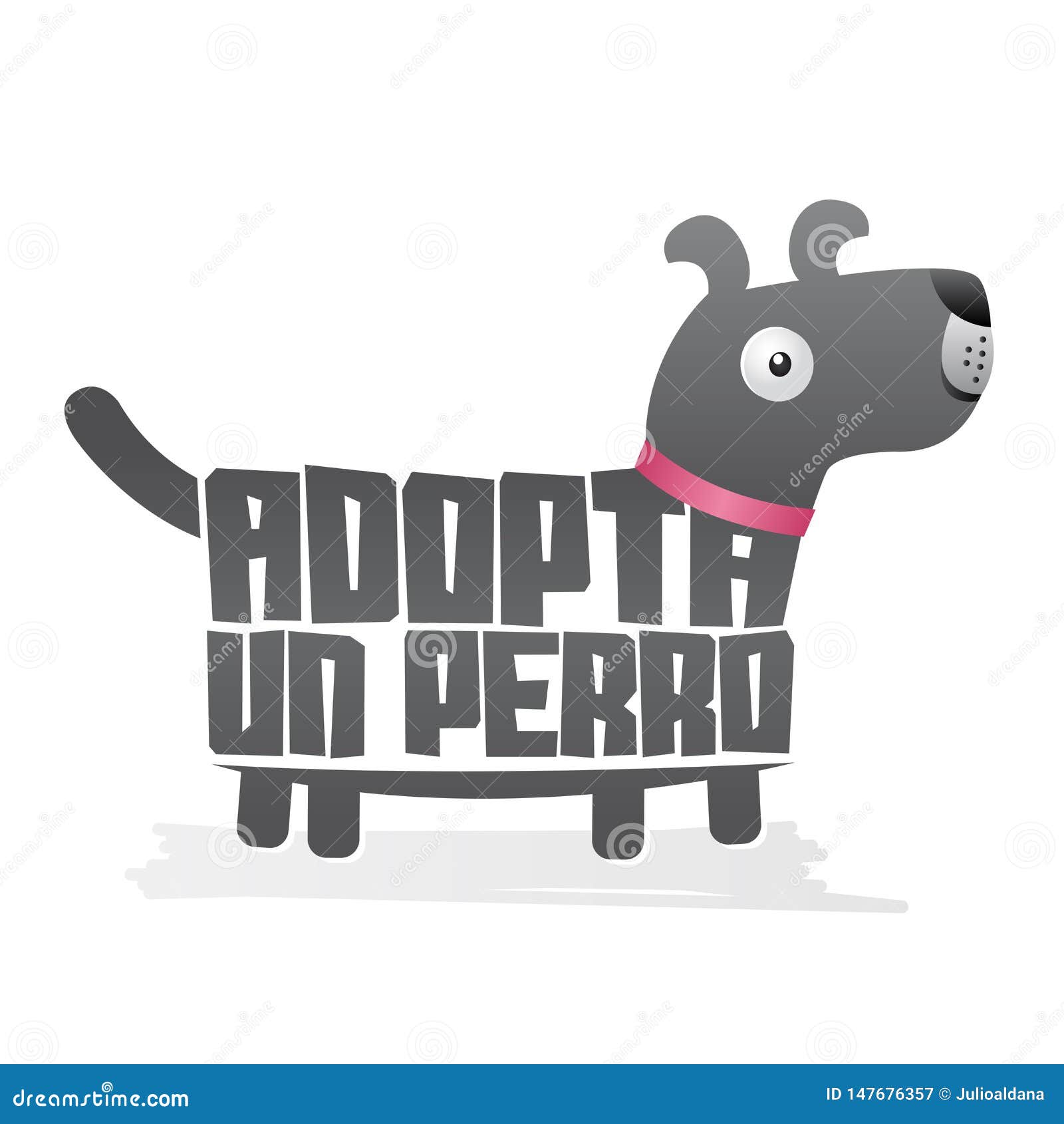 adopta un perro, adopt a dog,  icon with dog , adoption concept