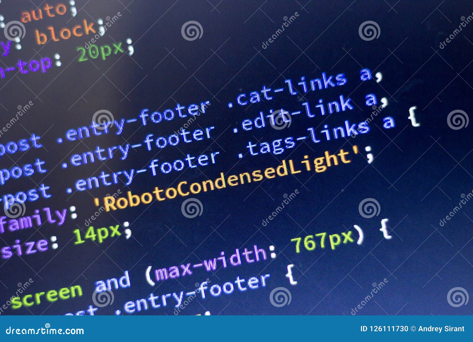 Web Entwicklungs Code Css Less Redet Praprozessorskriptlinien An Stockfoto Bild Von Binar Gluhen 126111730
